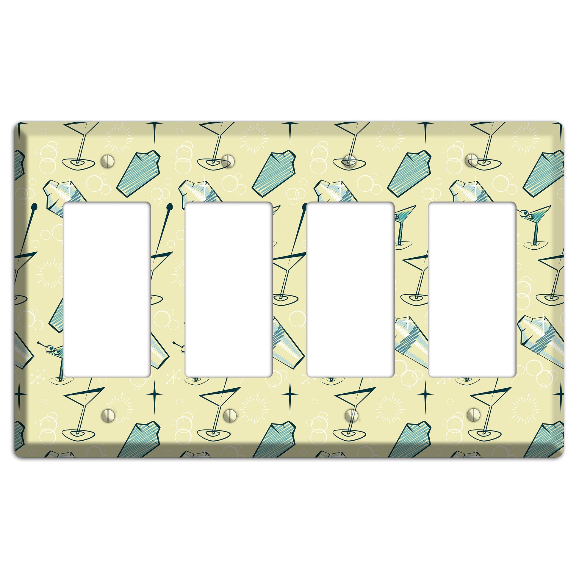 Retro Cocktails Lime 4 Rocker Wallplate