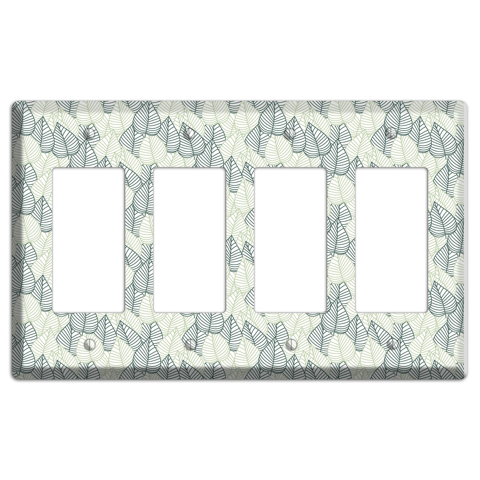 Leaves Style N 4 Rocker Wallplate