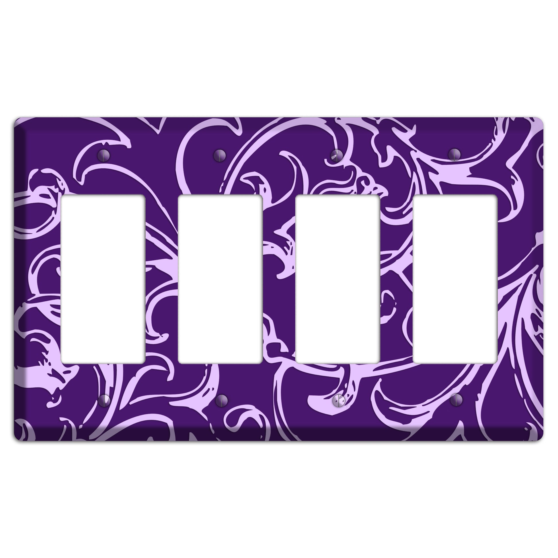 Victorian Purple 4 Rocker Wallplate
