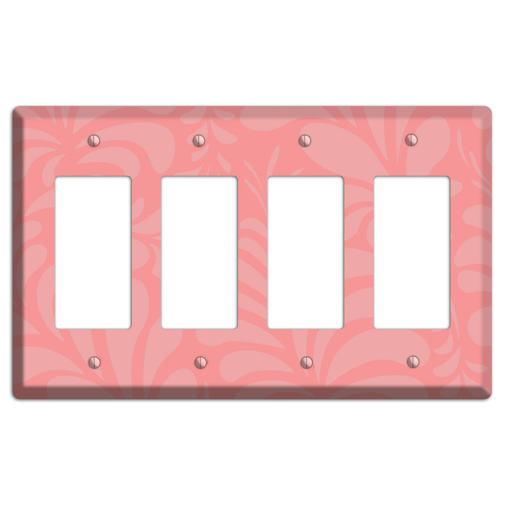 Pink Herati 4 Rocker Wallplate