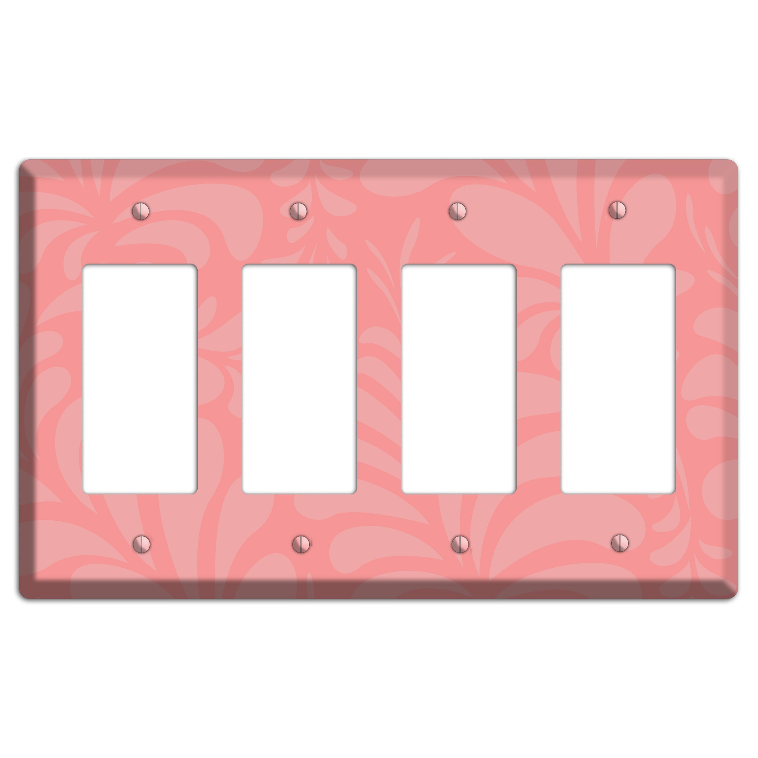Pink Herati 4 Rocker Wallplate