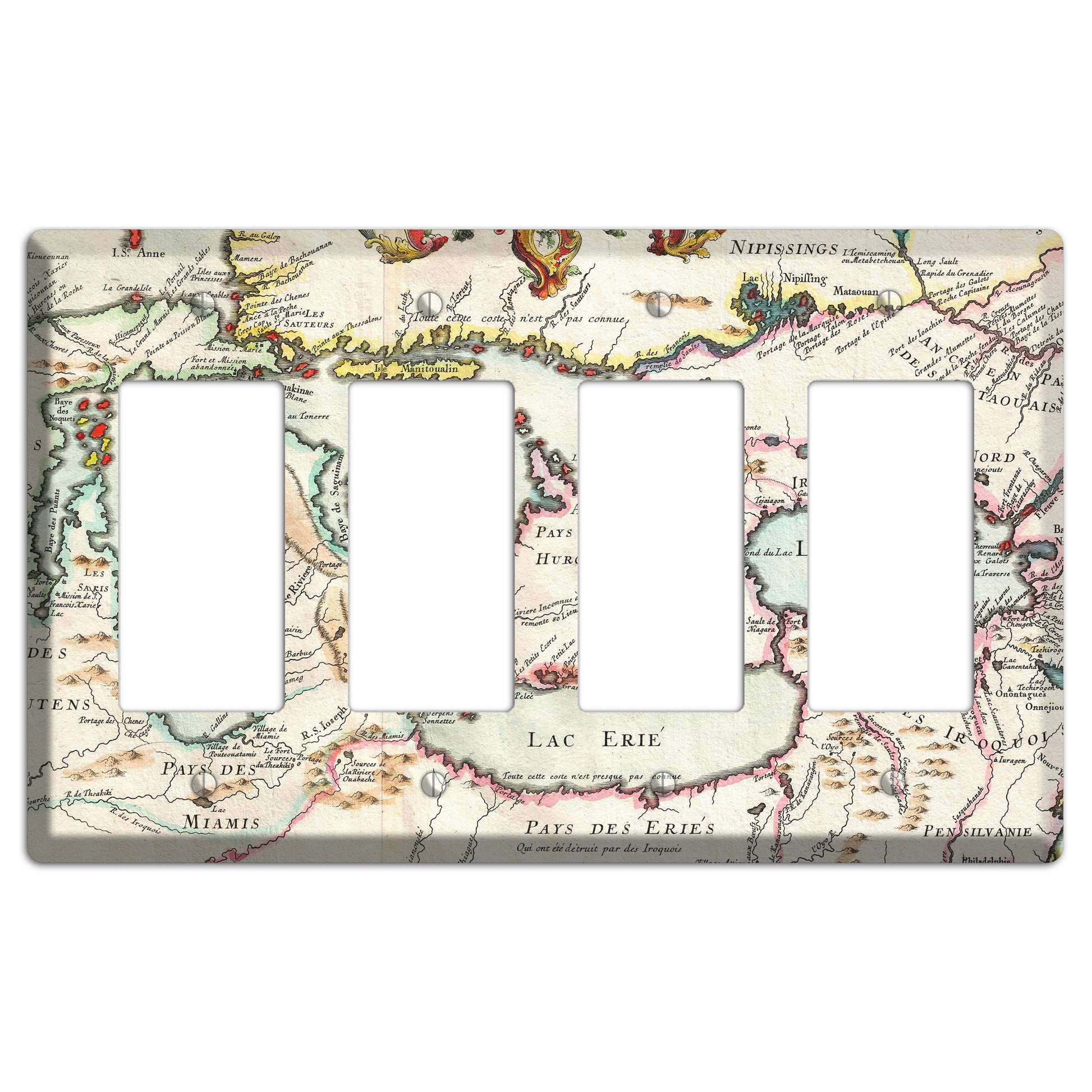 Lake Michigan 4 Rocker Wallplate