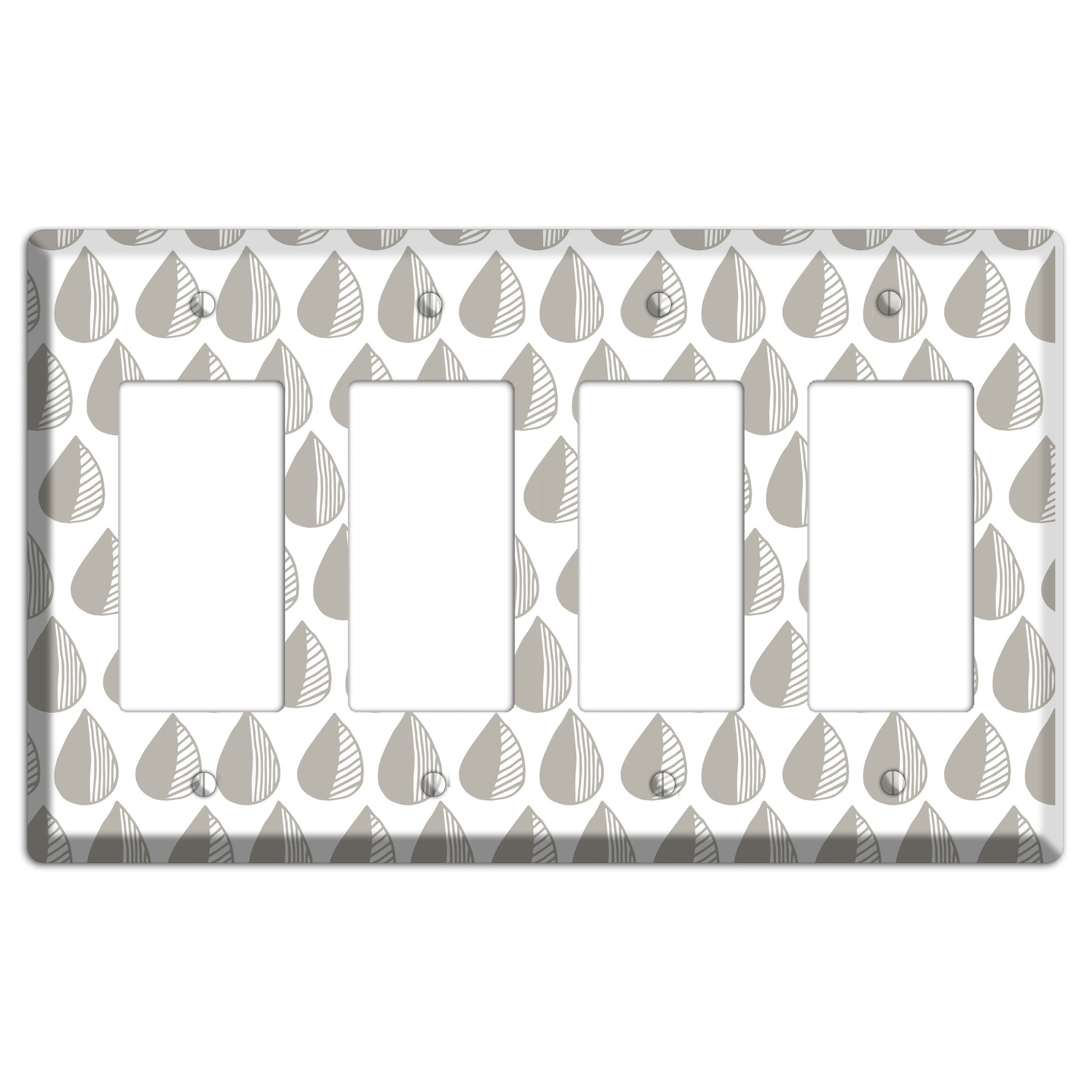 Simple Scandanavian Style MM 4 Rocker Wallplate