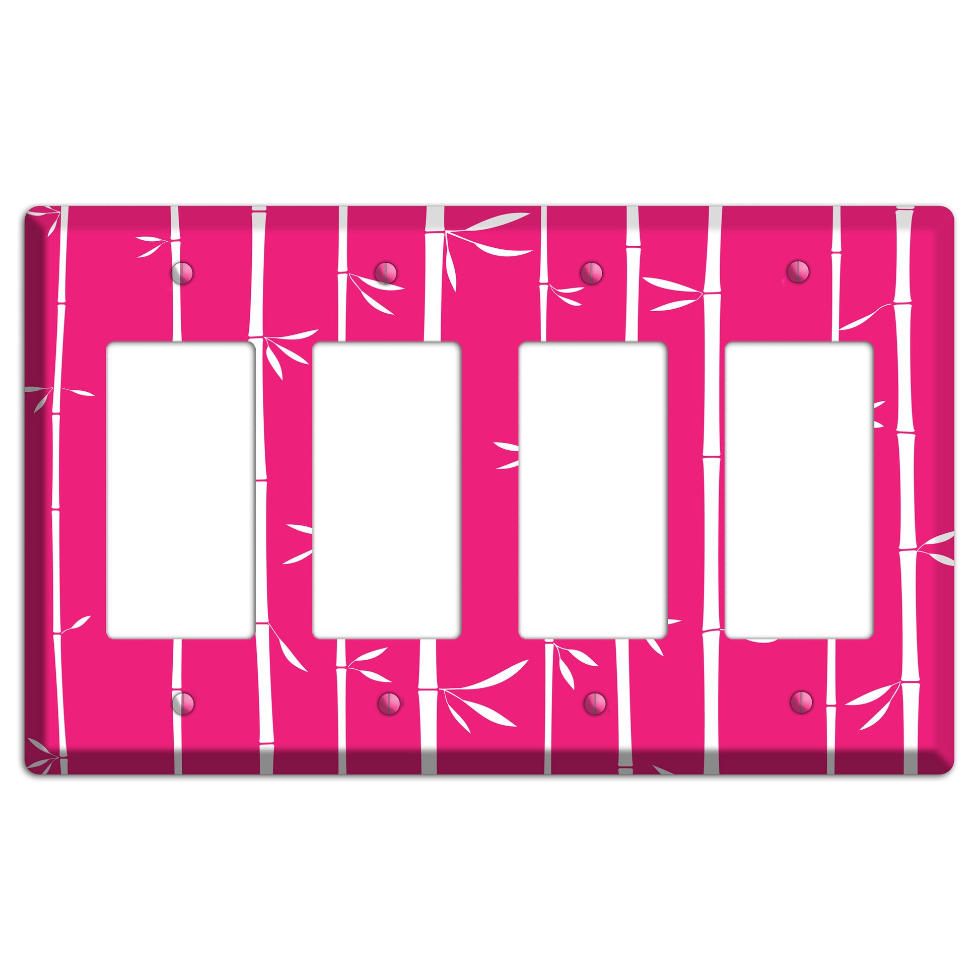 Pink Bamboo 4 Rocker Wallplate