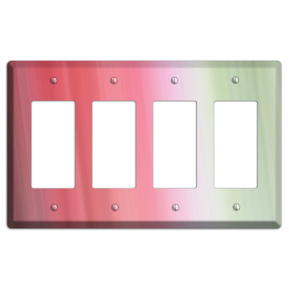 Coral Pink Ray of Light 4 Rocker Wallplate