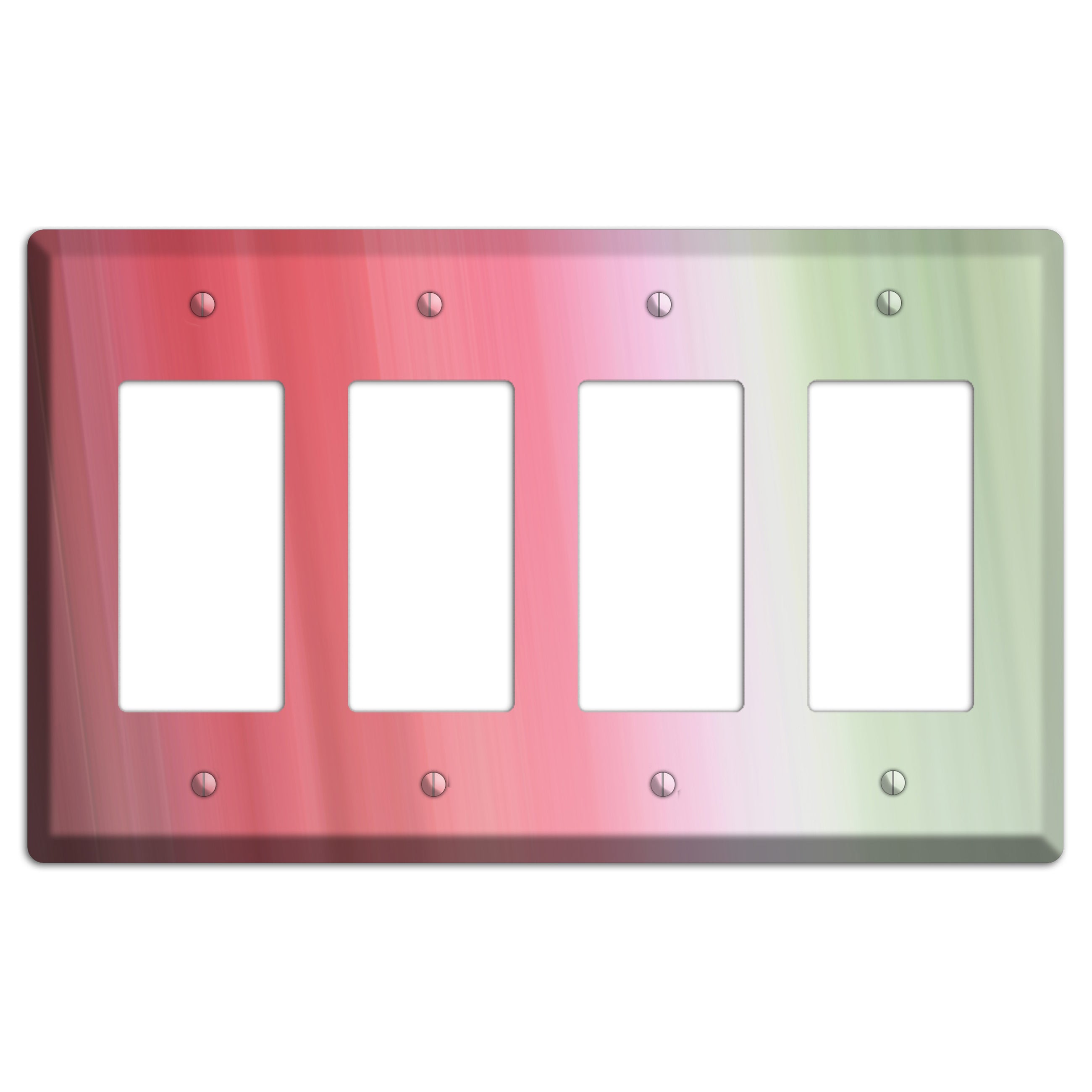 Coral Pink Ray of Light 4 Rocker Wallplate