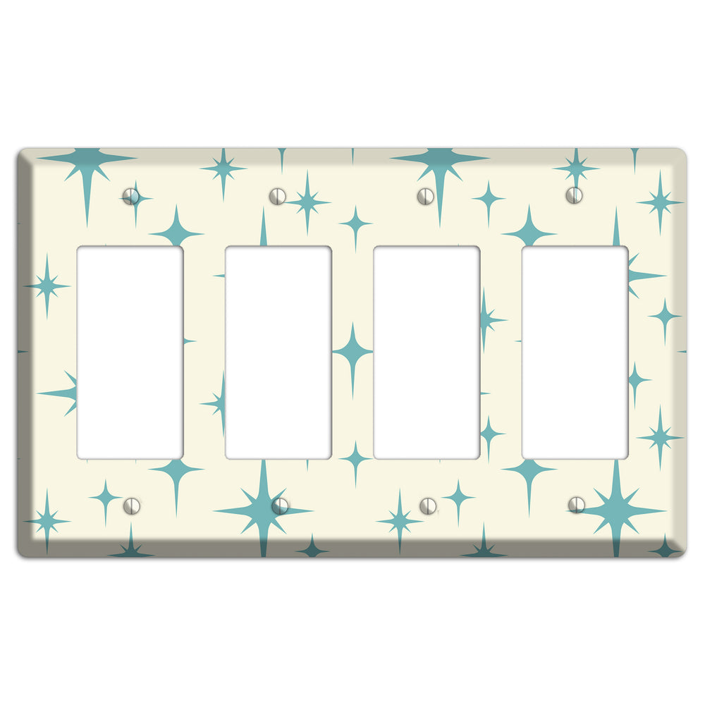 Yellow Atomic Star 4 Rocker Wallplate