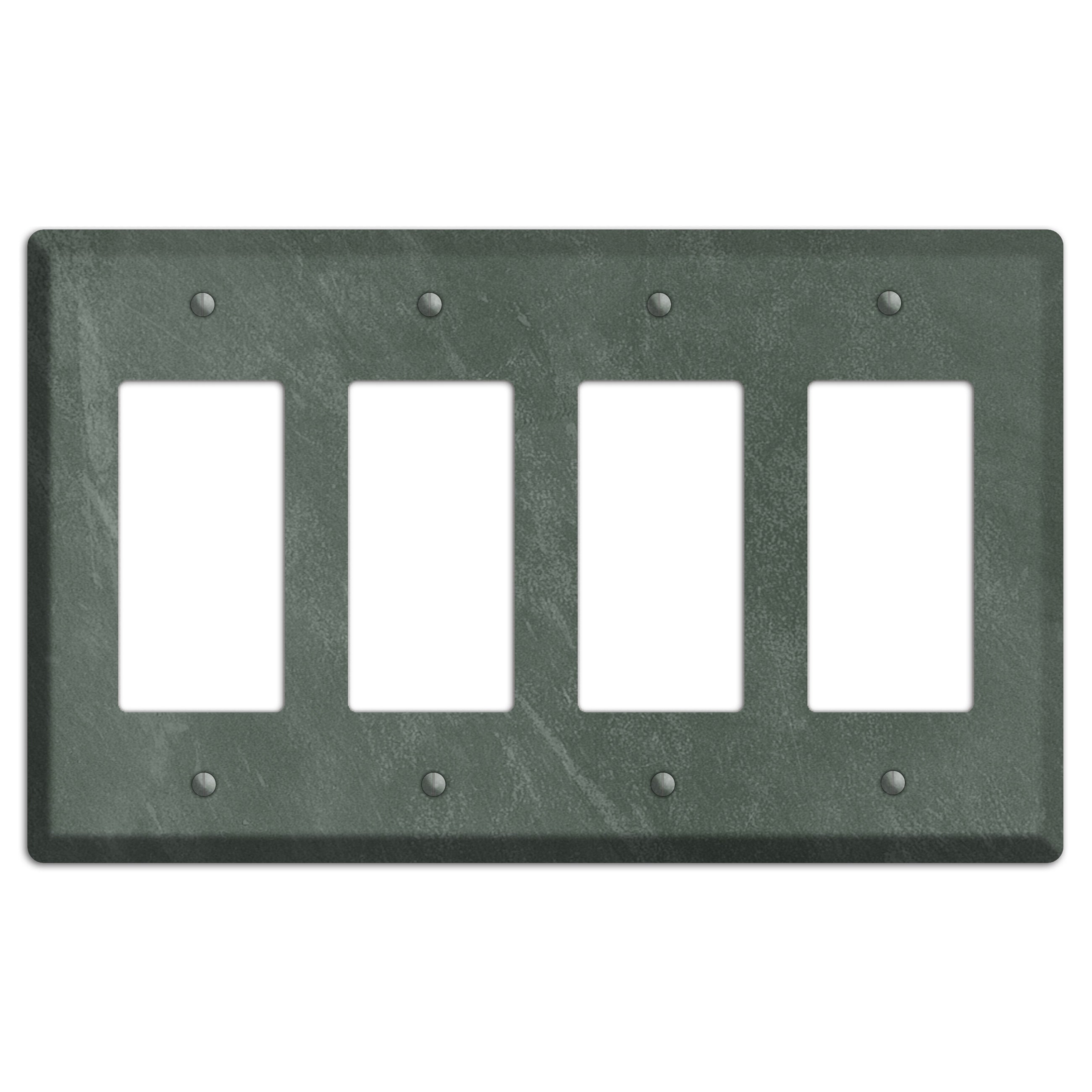 Chalk Dark Green 4 Rocker Wallplate