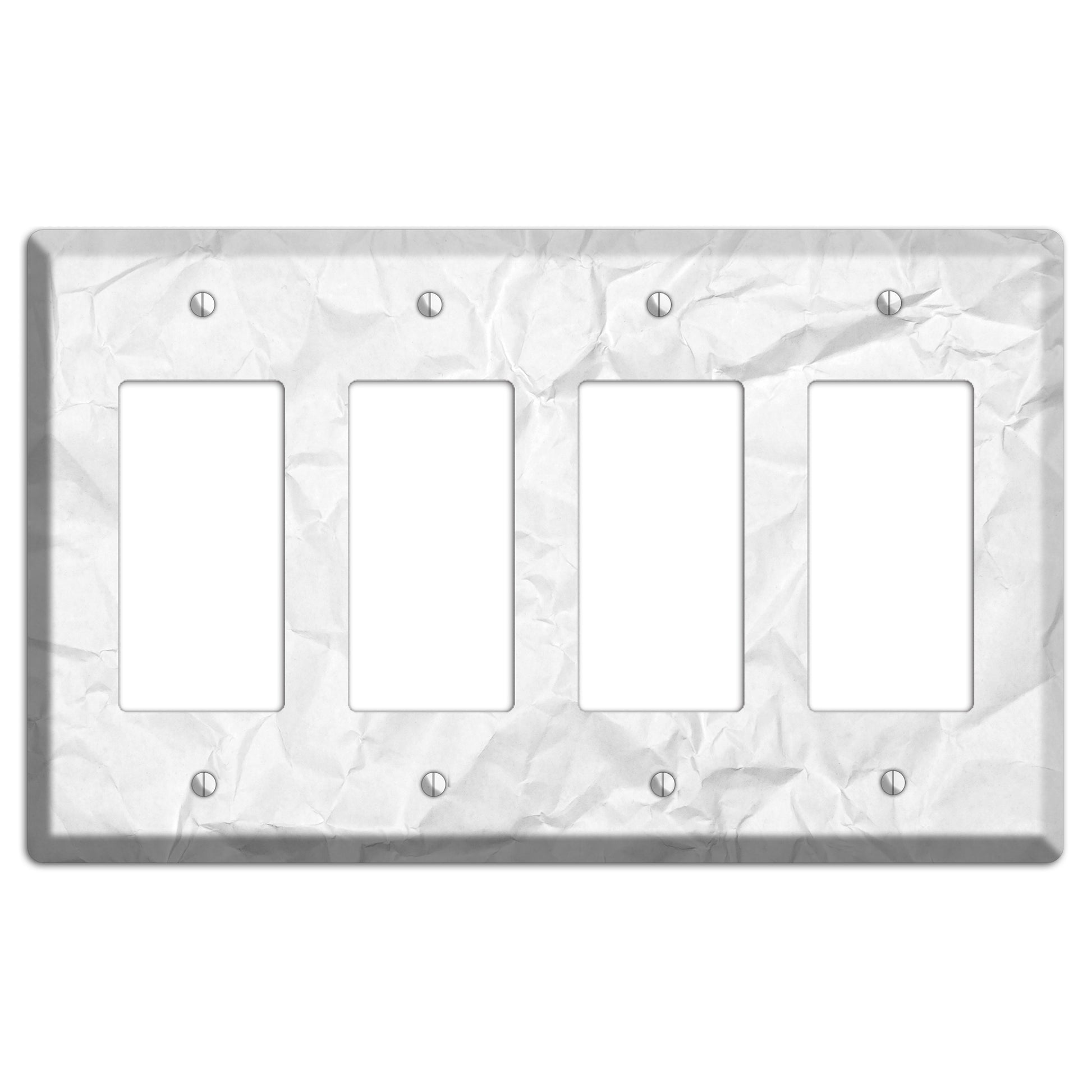 Concrete Crinkled Paper 4 Rocker Wallplate