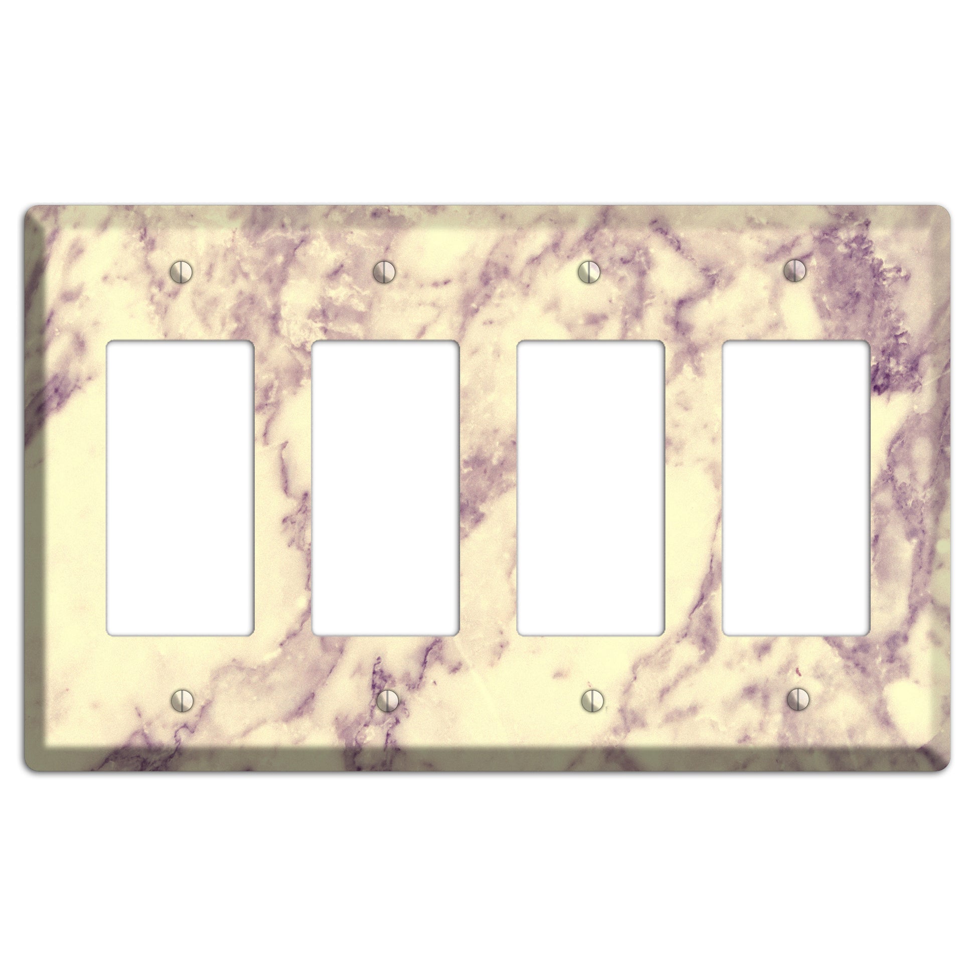 Champagne Marble 4 Rocker Wallplate