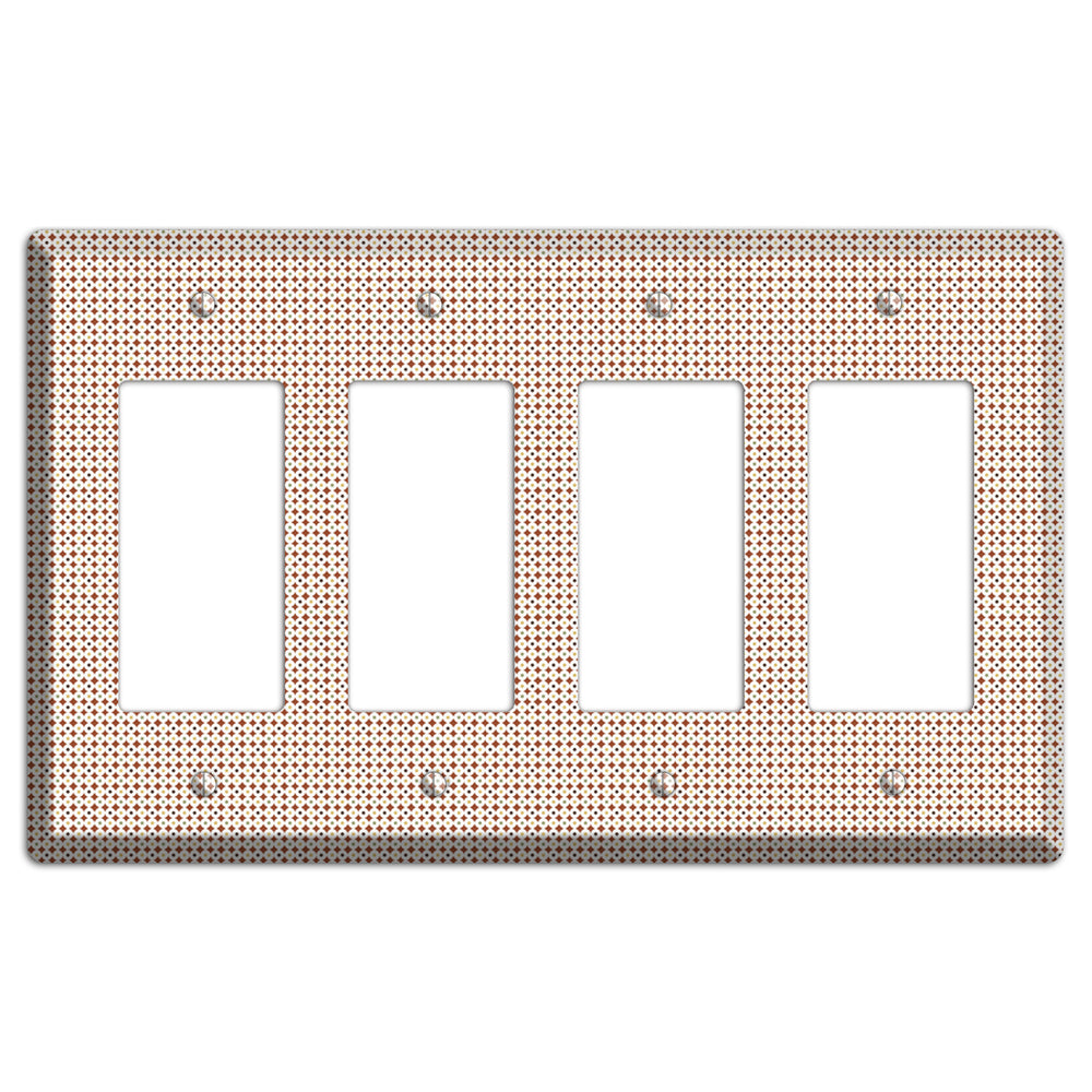 Beige Weave 4 Rocker Wallplate