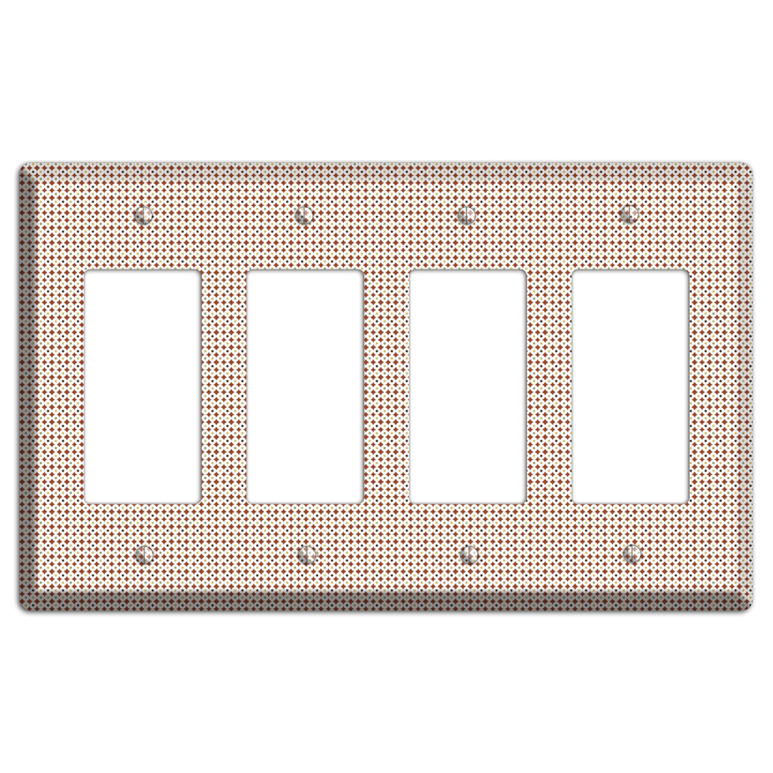 Beige Weave 4 Rocker Wallplate