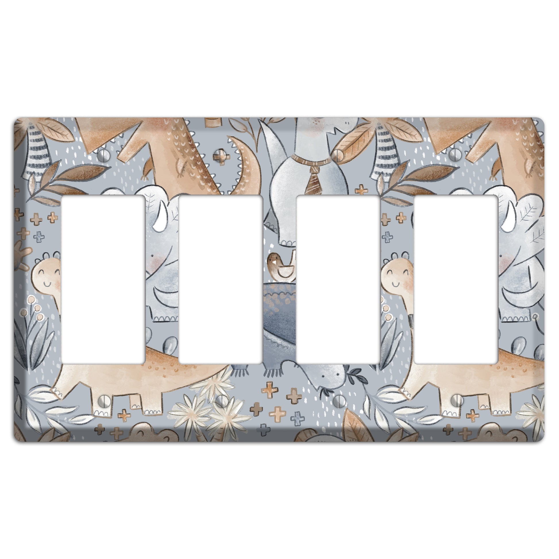 Dinosaur Friends 4 Rocker Wallplate