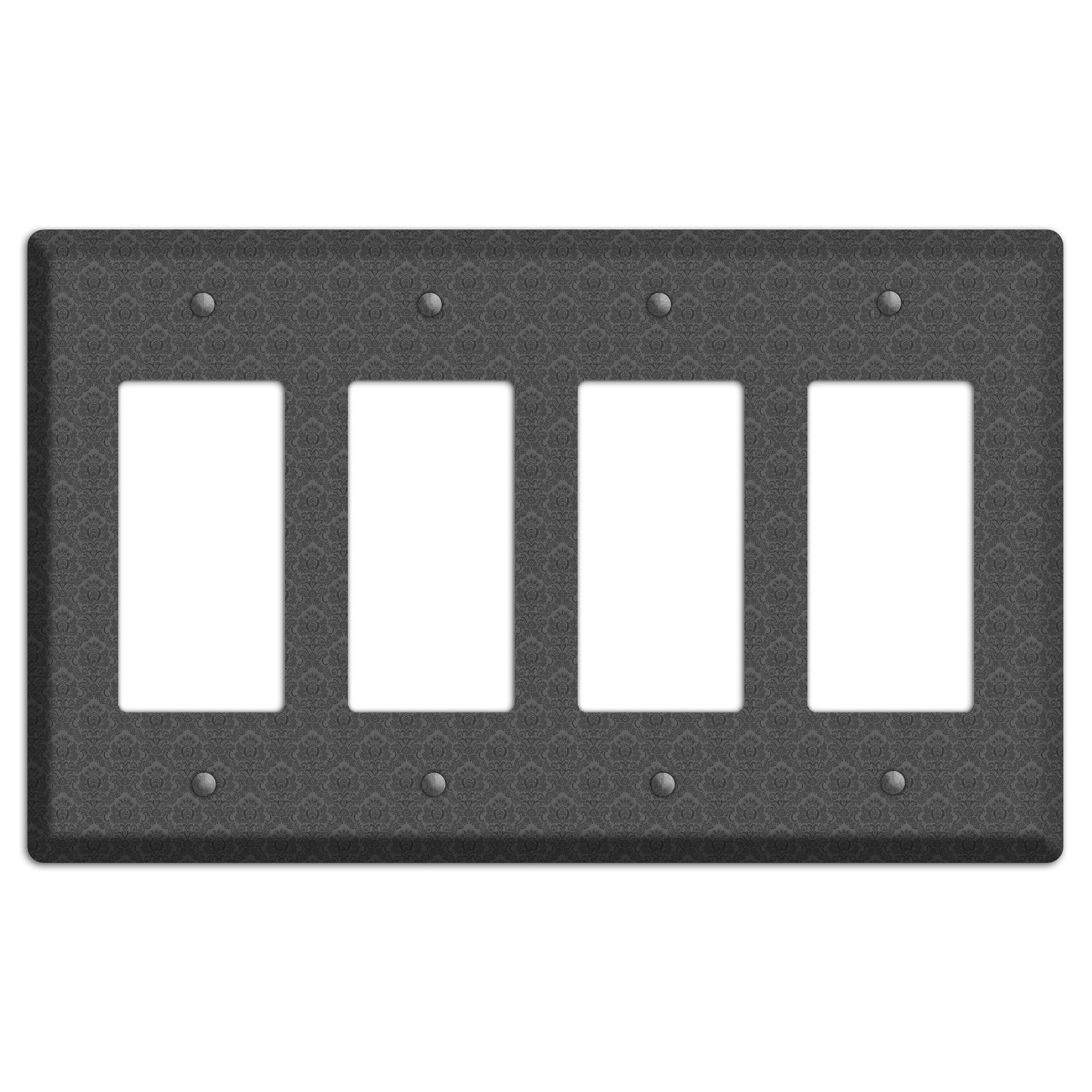Dark Grey Cartouche 4 Rocker Wallplate