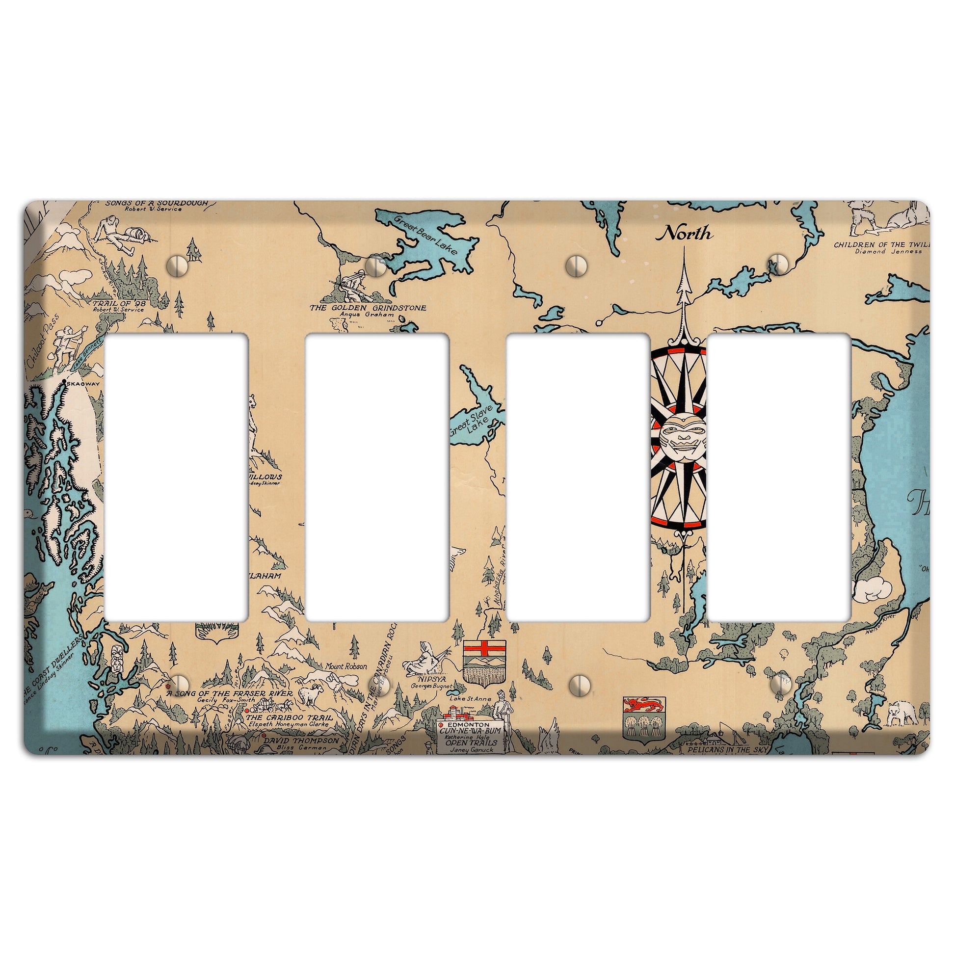 Map of Canada 4 Rocker Wallplate