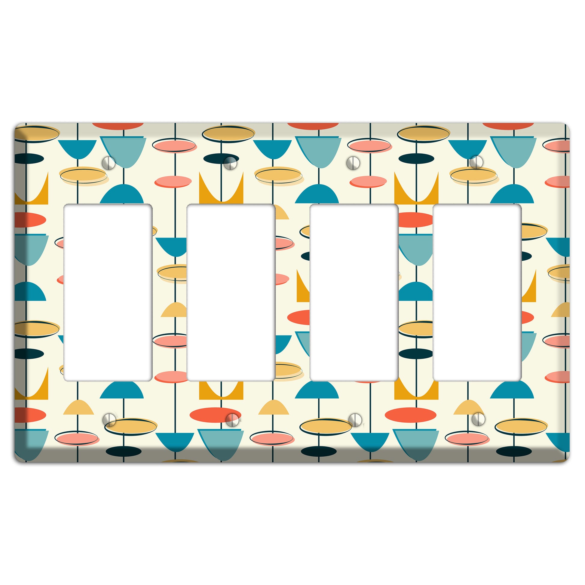 Retro Shapes 4 Rocker Wallplate