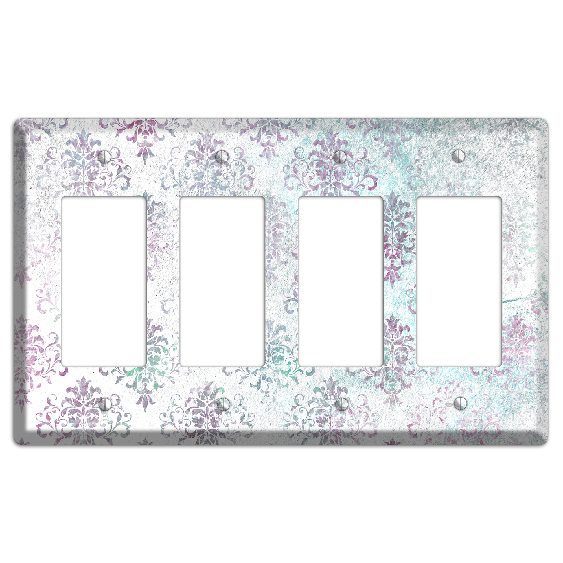Tiara Whimsical Damask 4 Rocker Wallplate