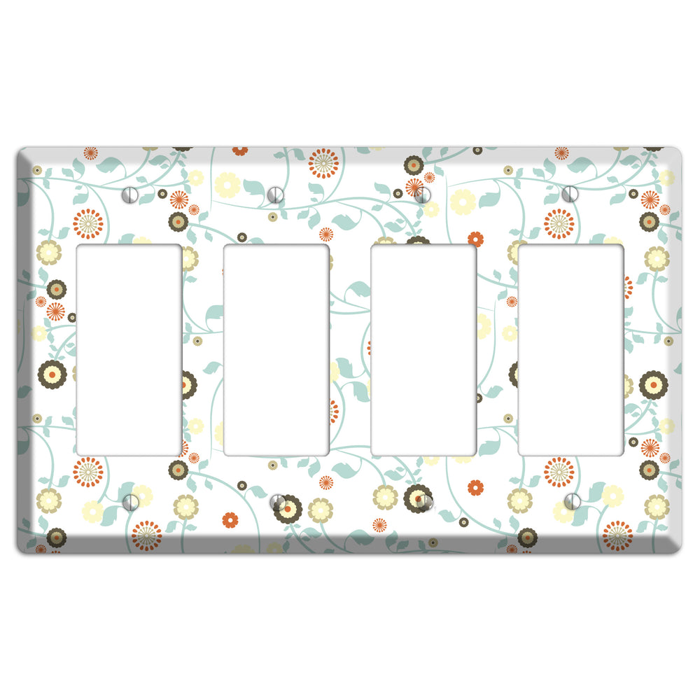 Cute Flowers 4 Rocker Wallplate