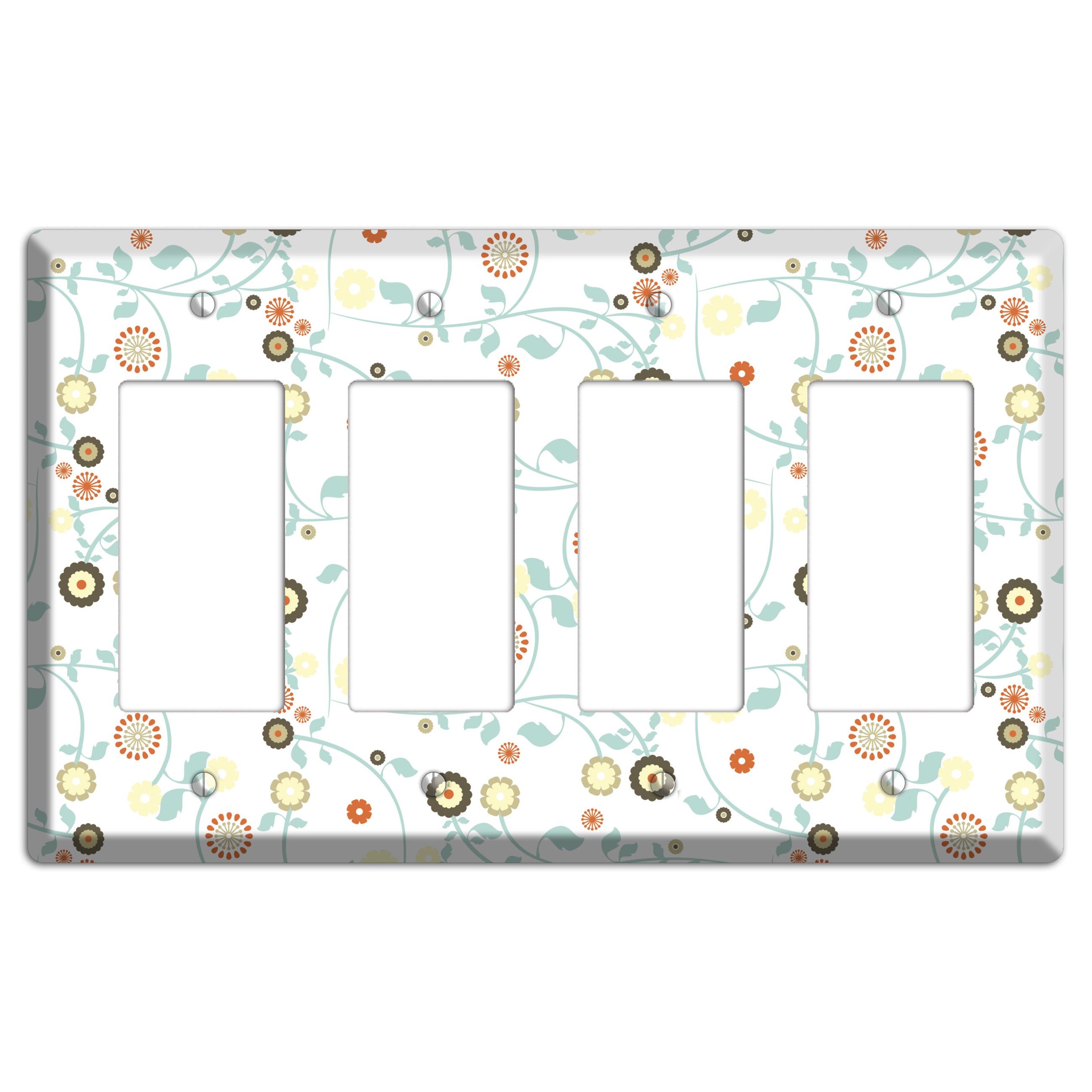 Cute Flowers 4 Rocker Wallplate