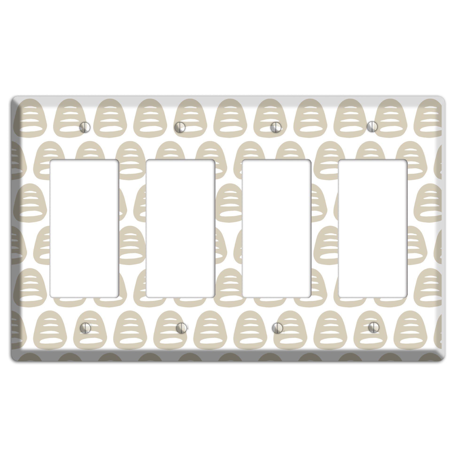 Simple Scandanavian Style II 4 Rocker Wallplate