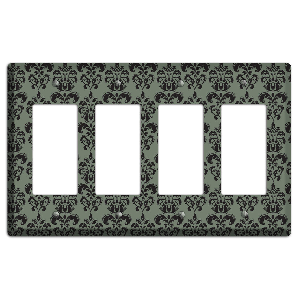 Moss Cartouche Half Drop 4 Rocker Wallplate