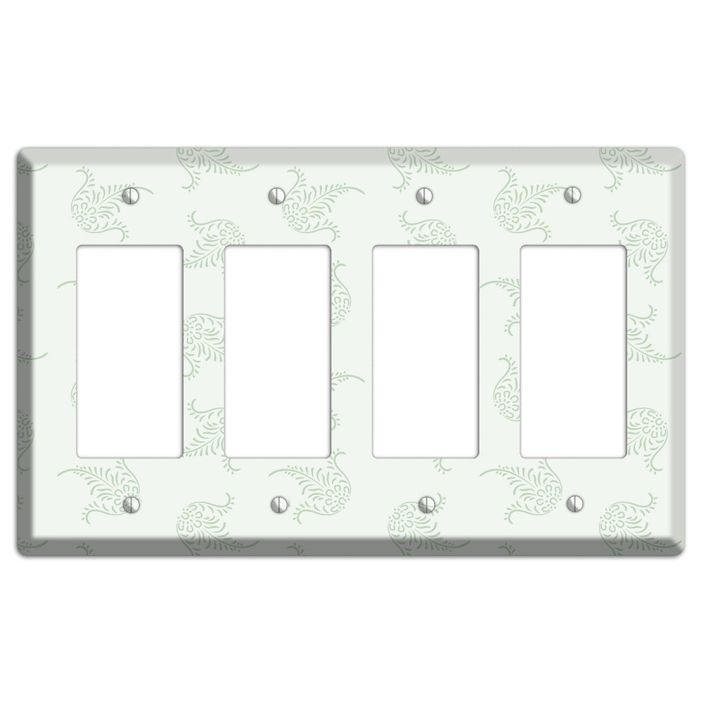 Mint Trefoil Cartouche 4 Rocker Wallplate