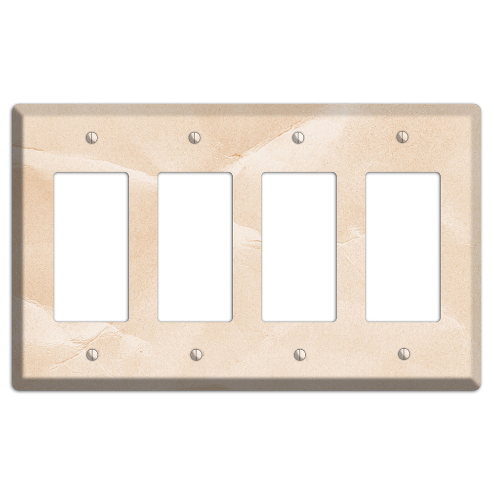 Almond Neutral Texture 4 Rocker Wallplate