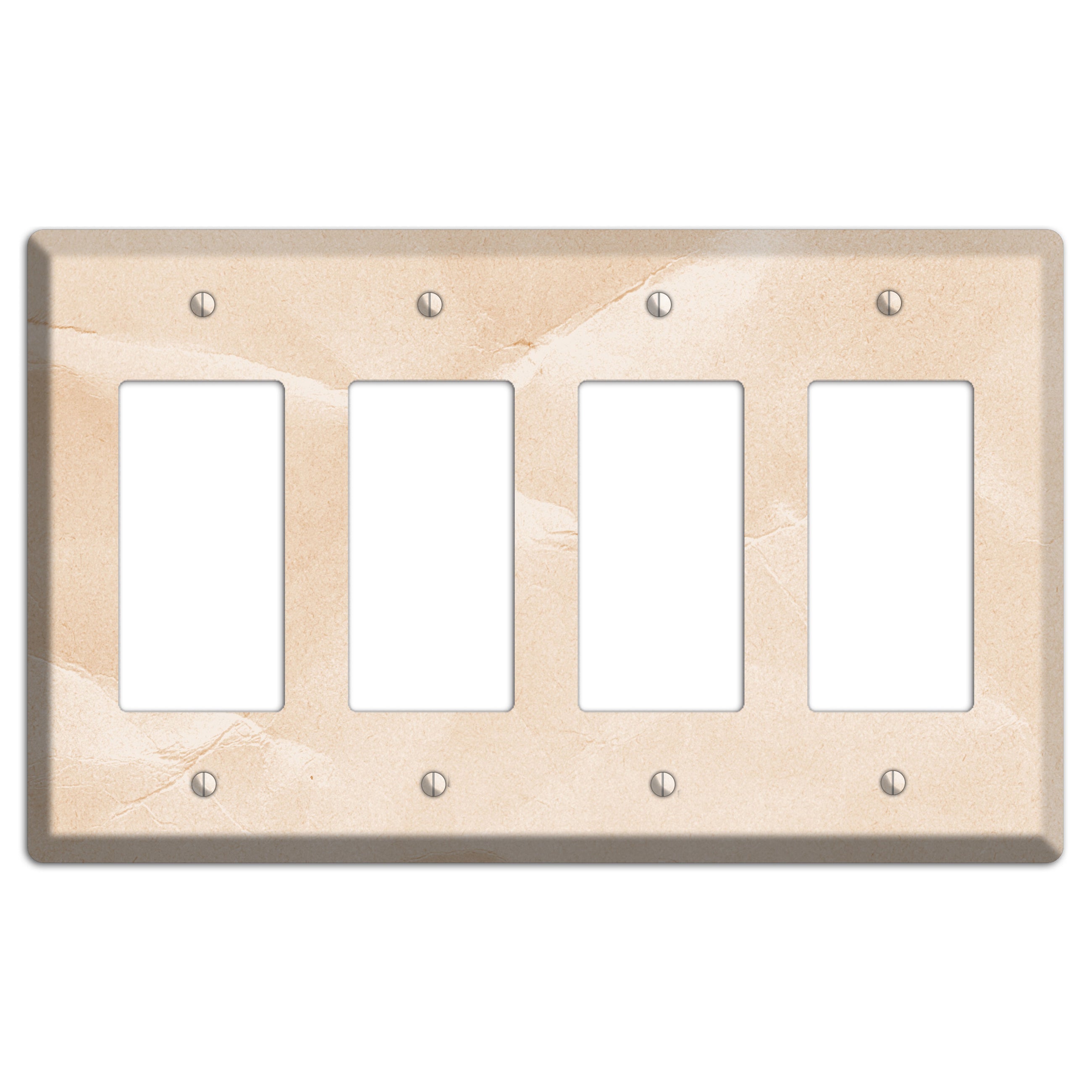 Almond Neutral Texture 4 Rocker Wallplate