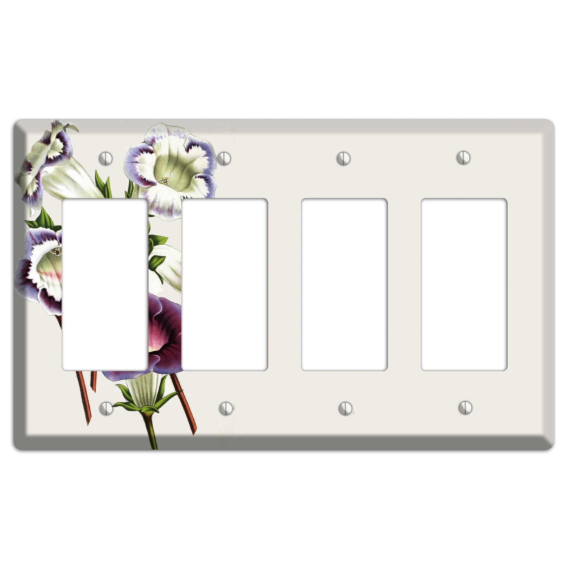 Gloxinas 4 Rocker Wallplate