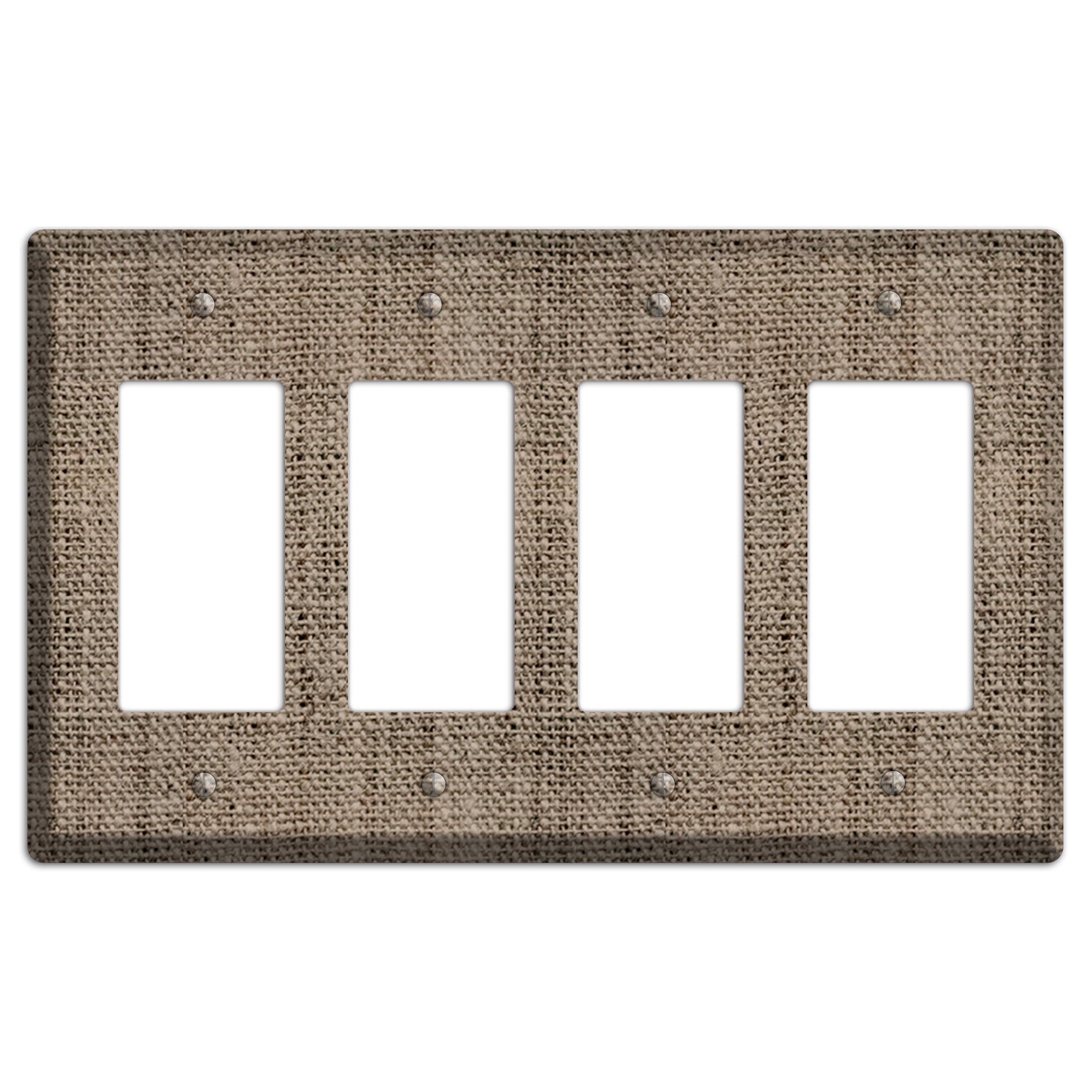 Sand Dune Burlap 4 Rocker Wallplate
