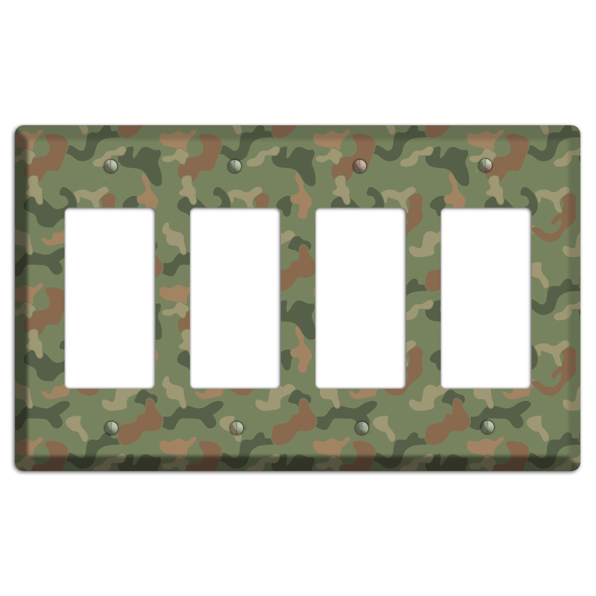Jungle Green Camo 4 Rocker Wallplate