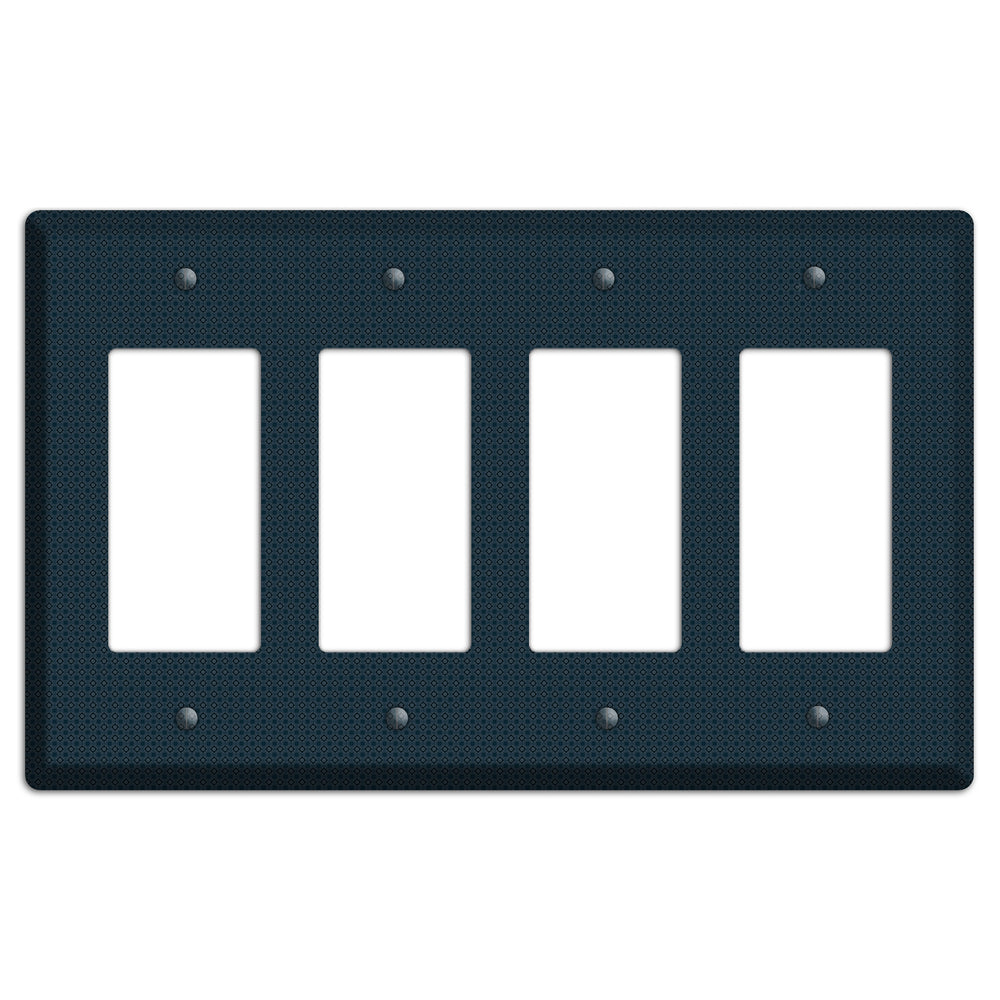 Navy Foulard 4 Rocker Wallplate