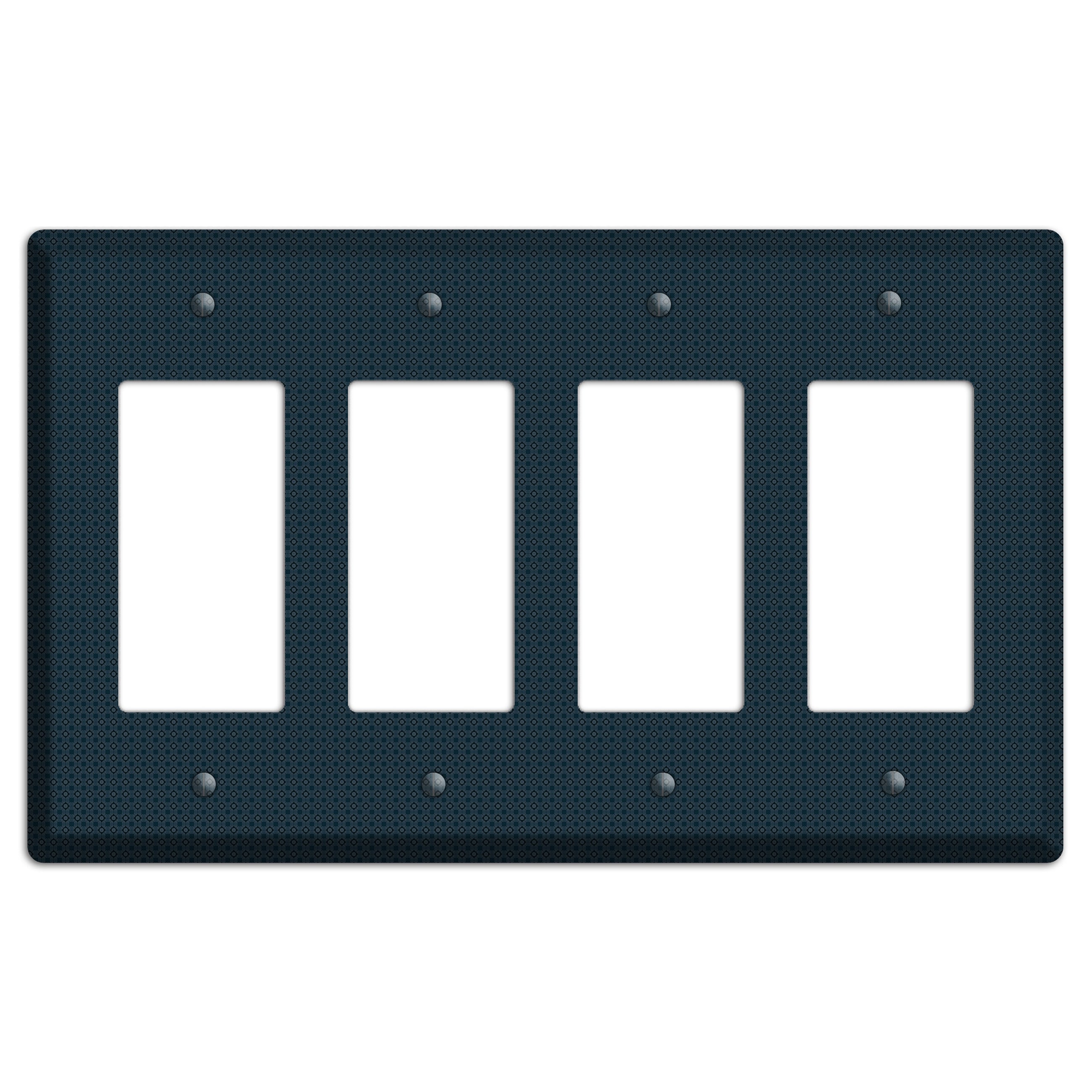 Navy Foulard 4 Rocker Wallplate