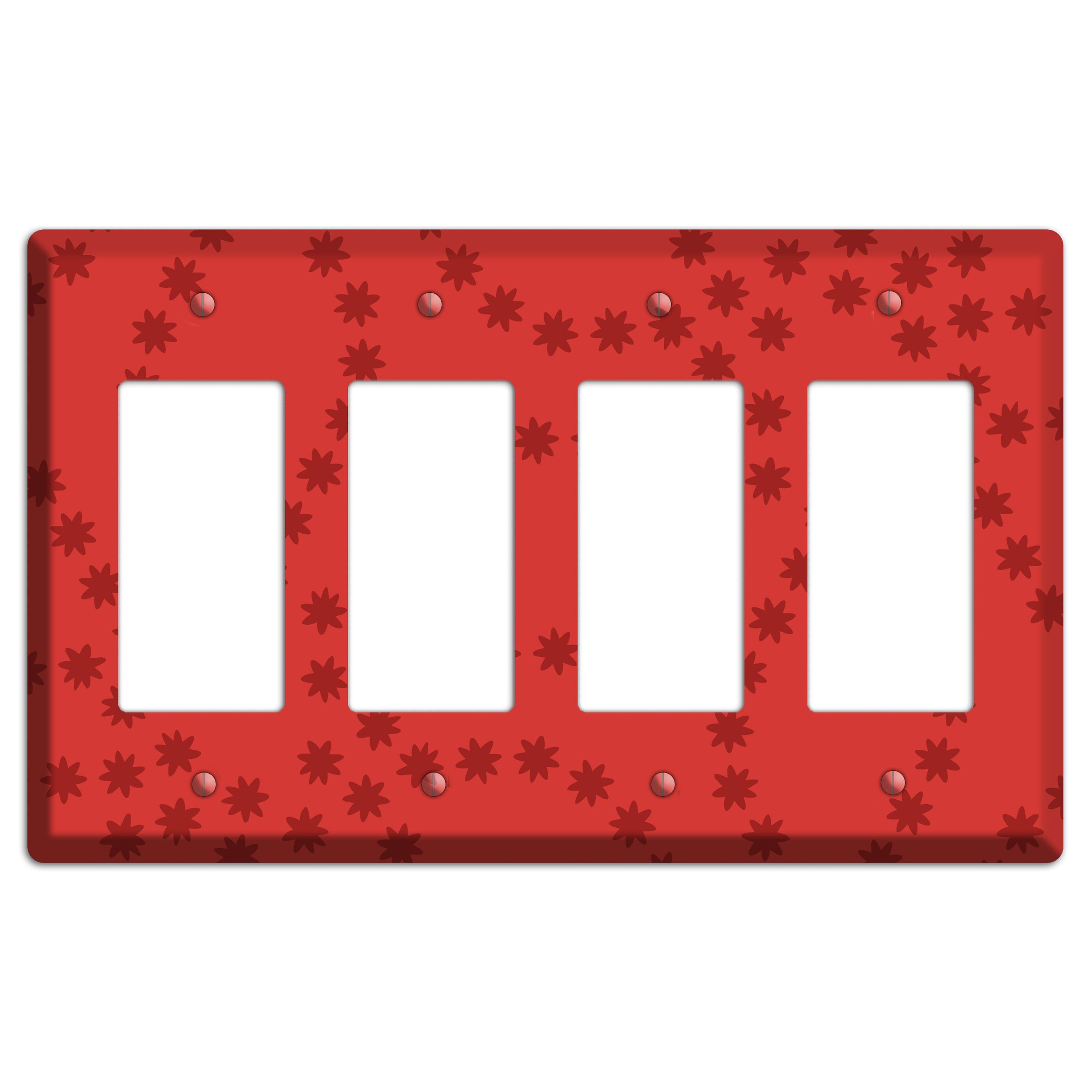 Multi Red Constellation 4 Rocker Wallplate