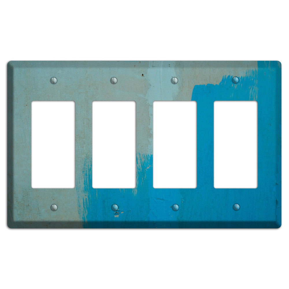Blue Concrete 4 Rocker Wallplate