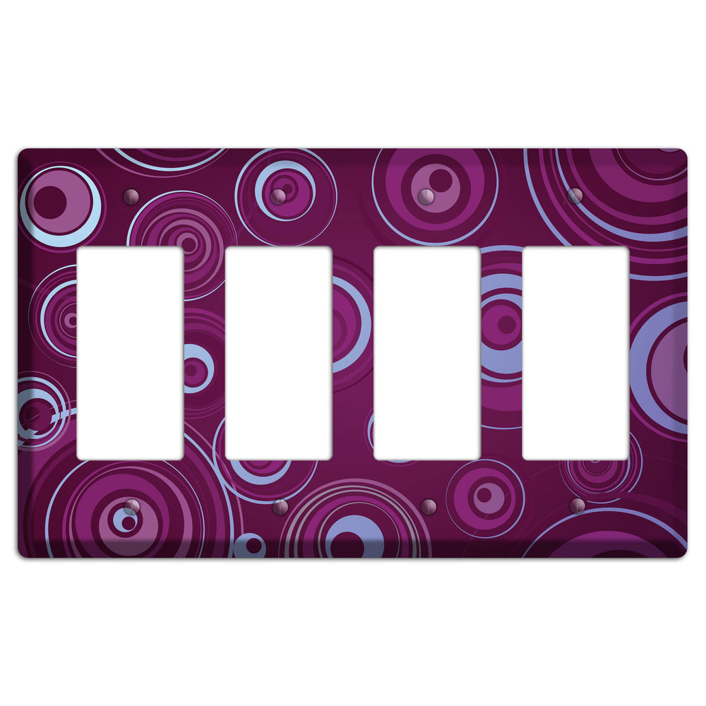 Purple Circles 3 4 Rocker Wallplate