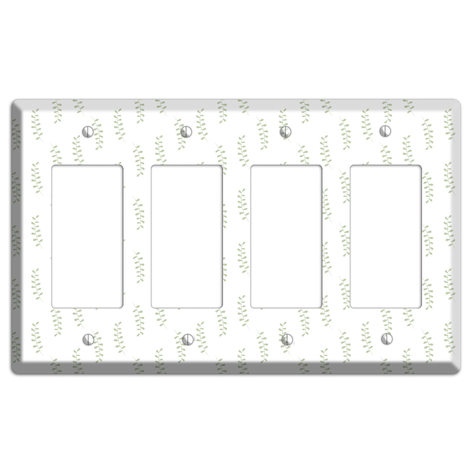 Leaves Style AA 4 Rocker Wallplate