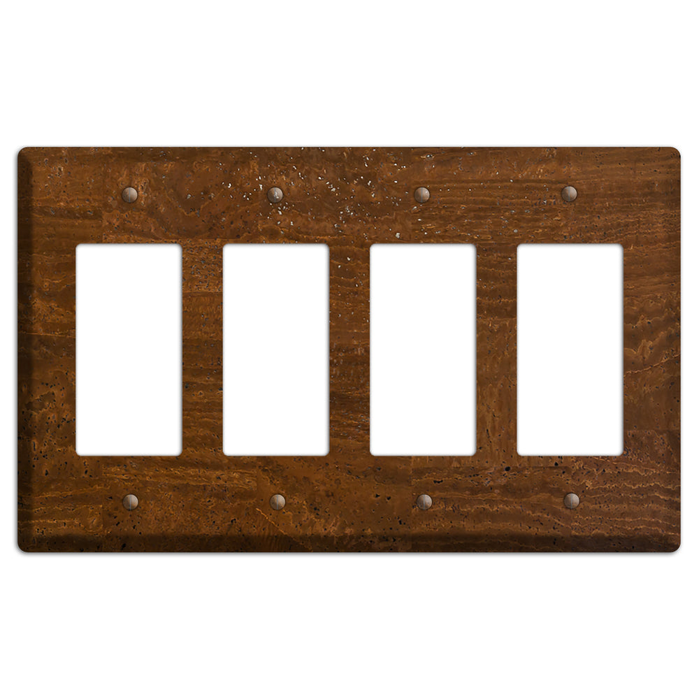 Milk Chocolate Cork 4 Rocker Wallplate