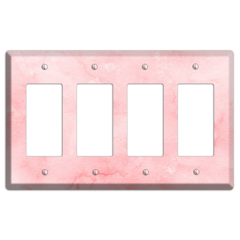 Mandys Pink Soft Coral 4 Rocker Wallplate