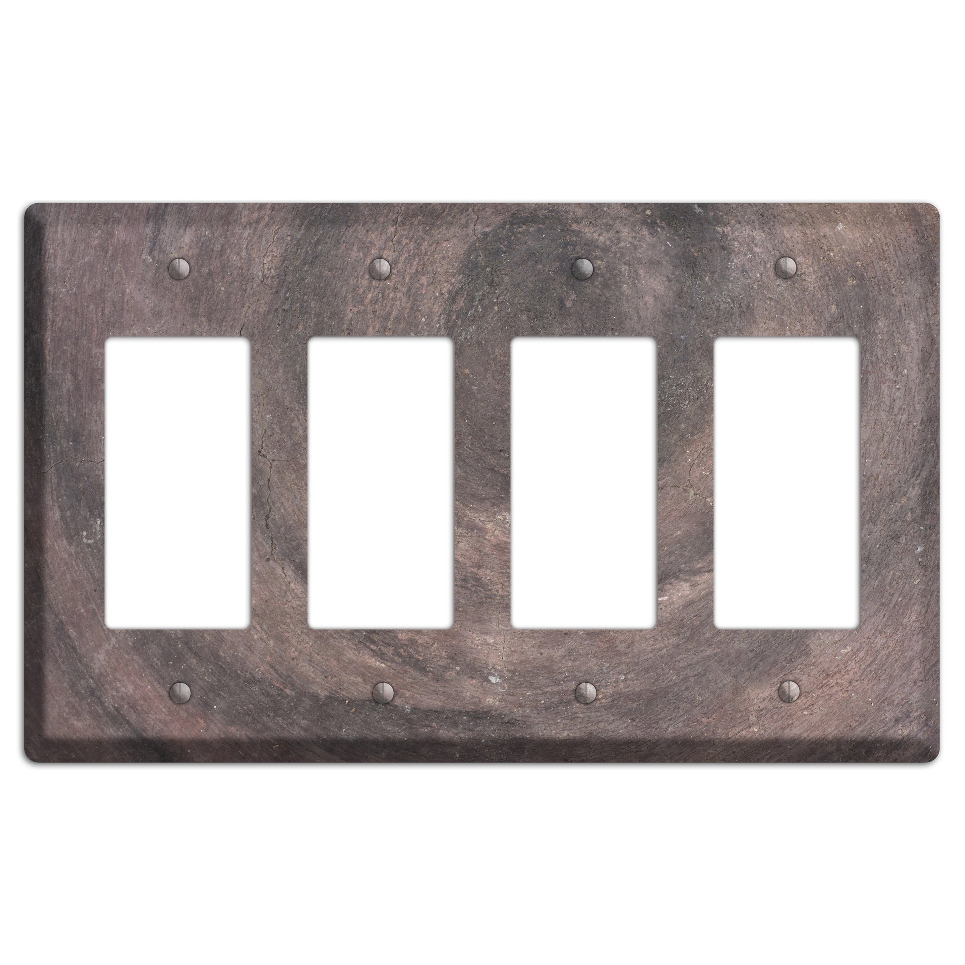 Brown Swirl Concrete 4 Rocker Wallplate