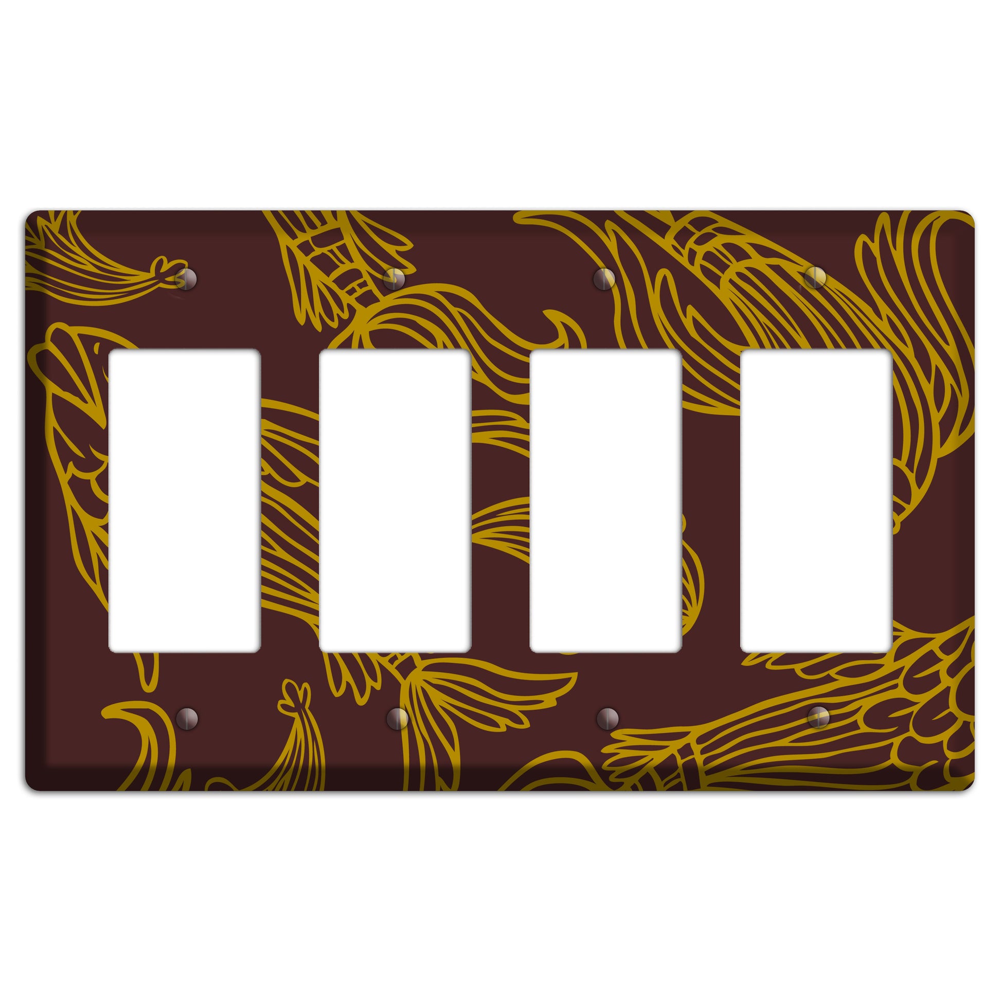 Brown and Beige Koi 4 Rocker Wallplate
