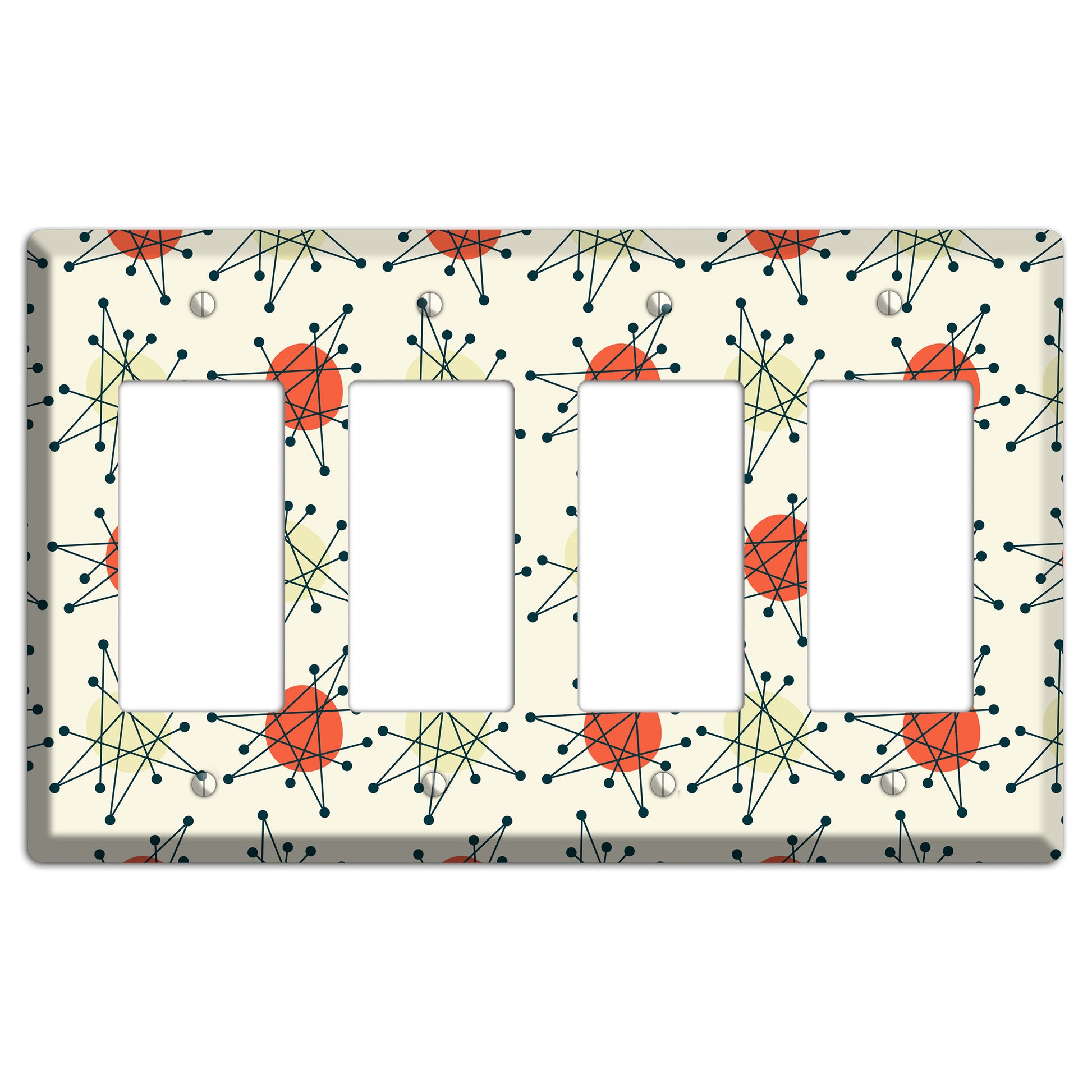 Atomic Star Burst 4 Rocker Wallplate