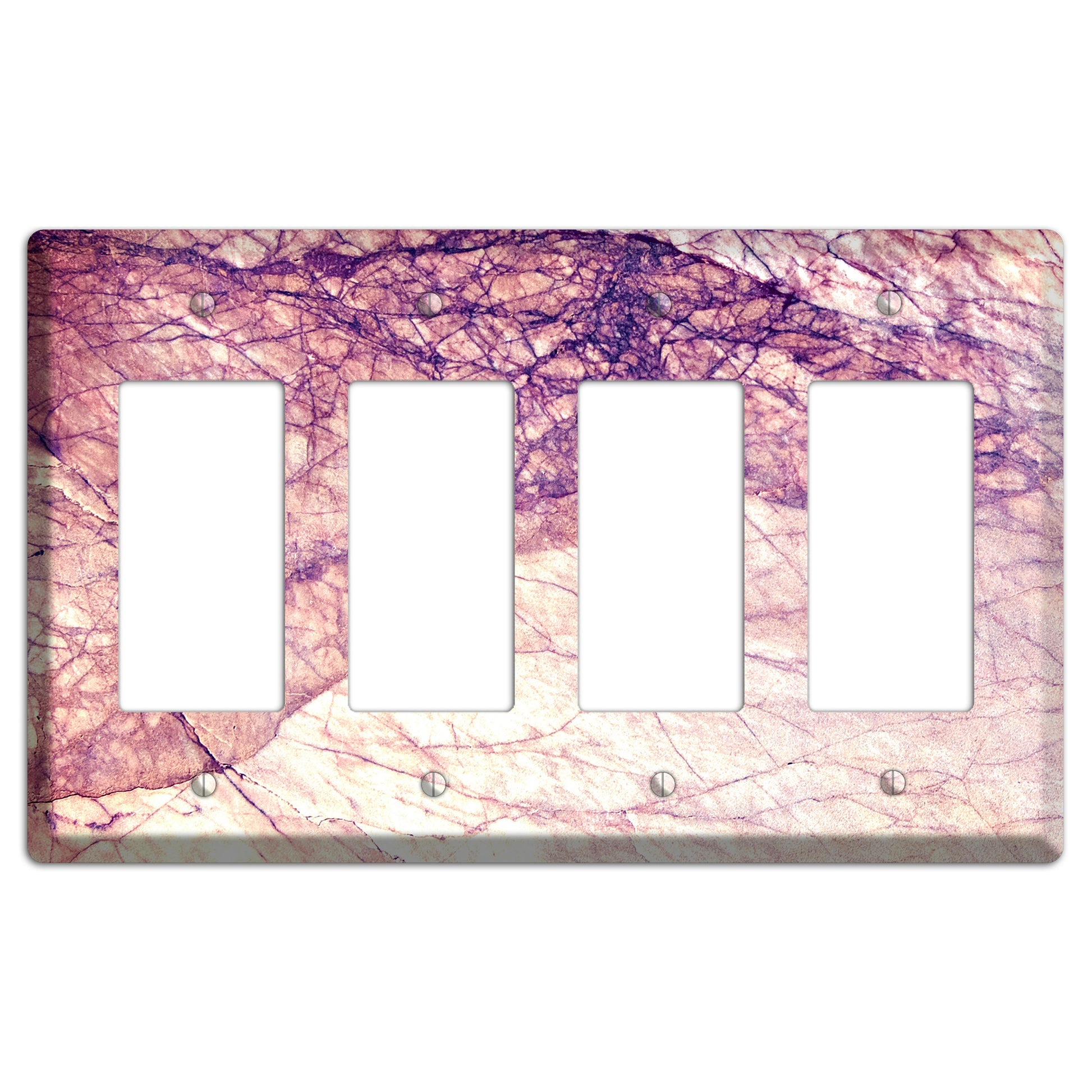 Cavern Pink Marble 4 Rocker Wallplate