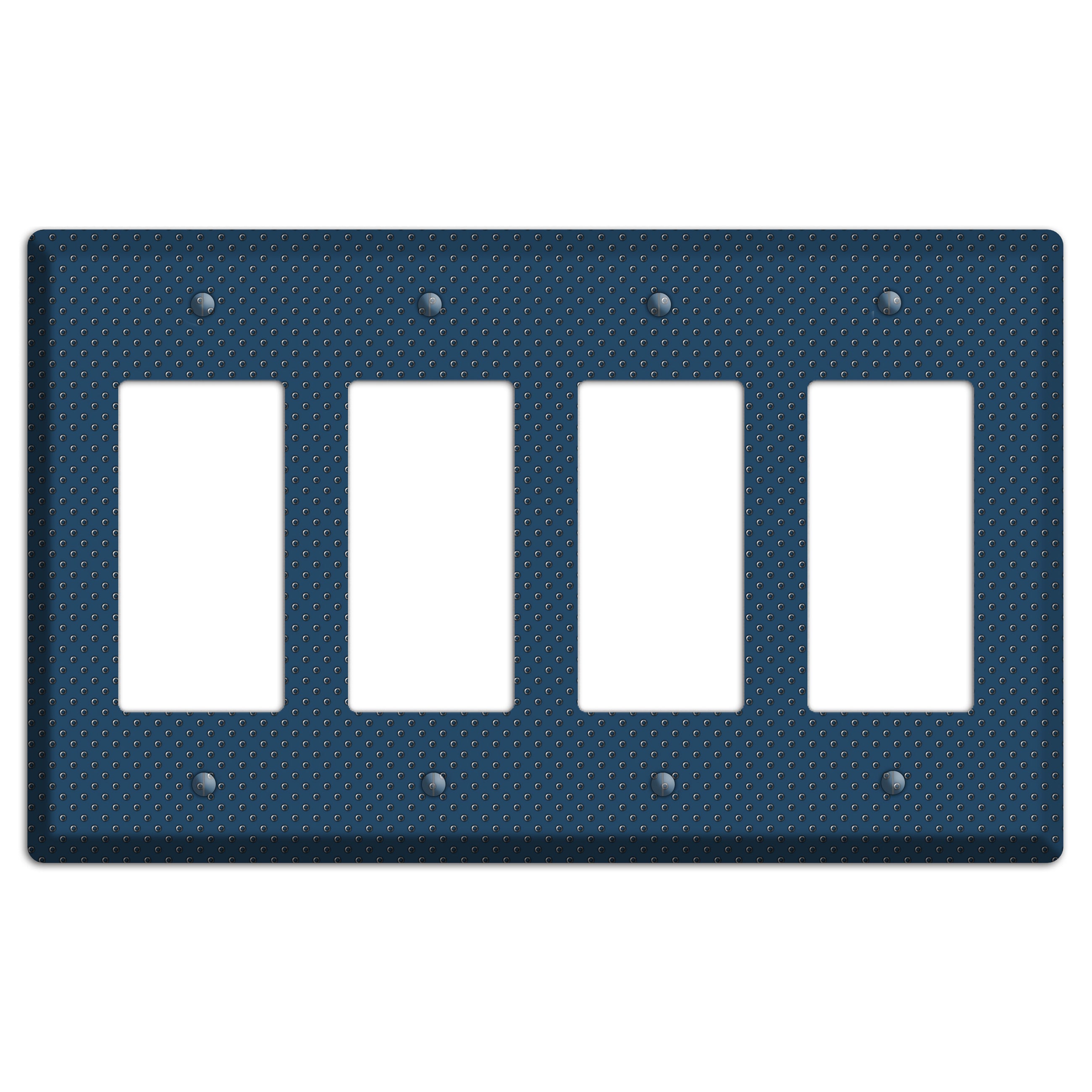 Blue Small Dots 4 Rocker Wallplate