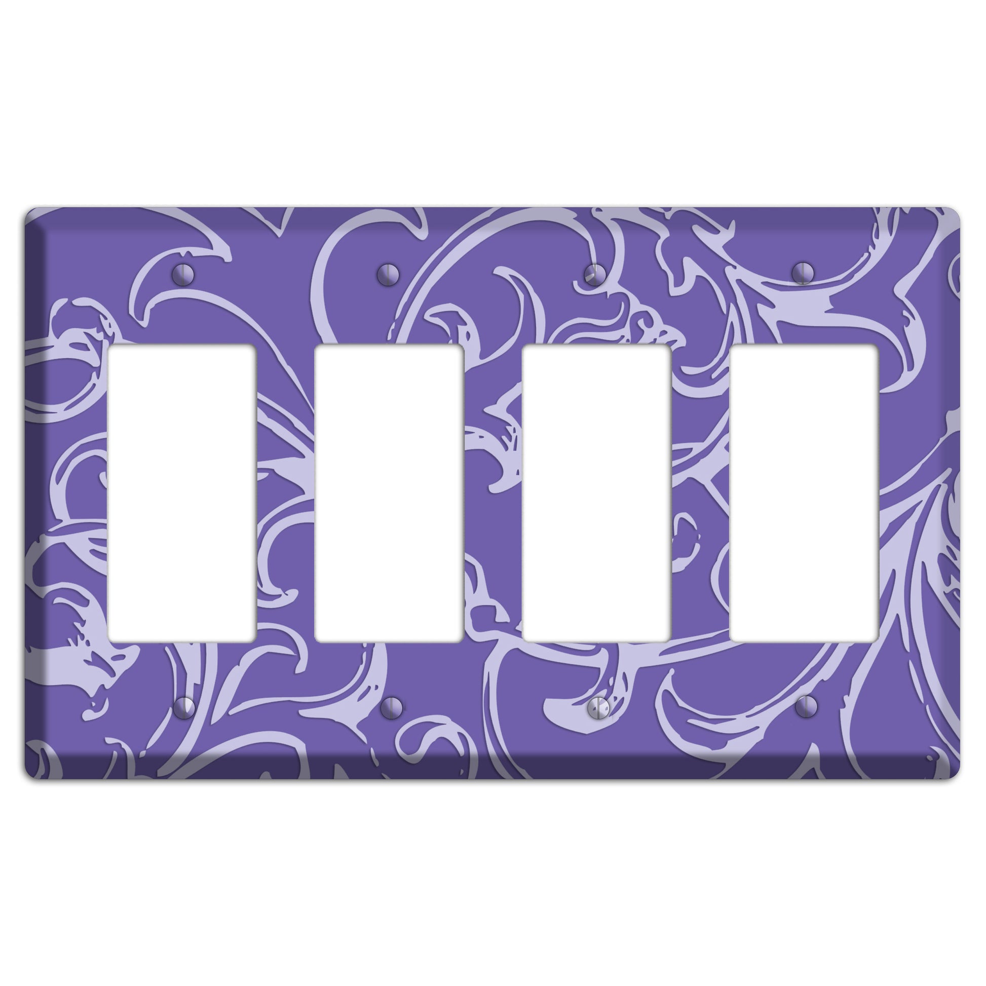 Victorian Light Purple 4 Rocker Wallplate