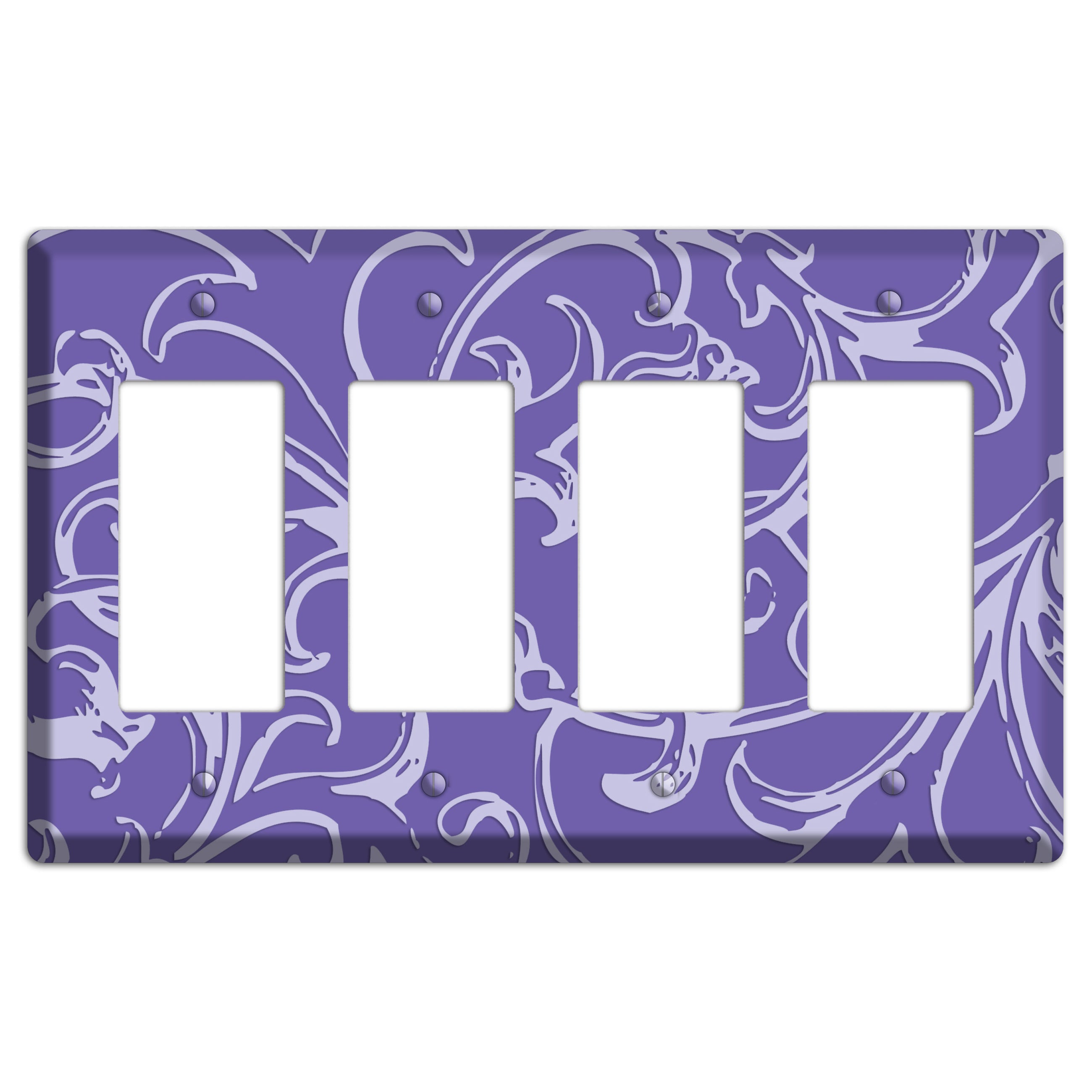 Victorian Light Purple 4 Rocker Wallplate