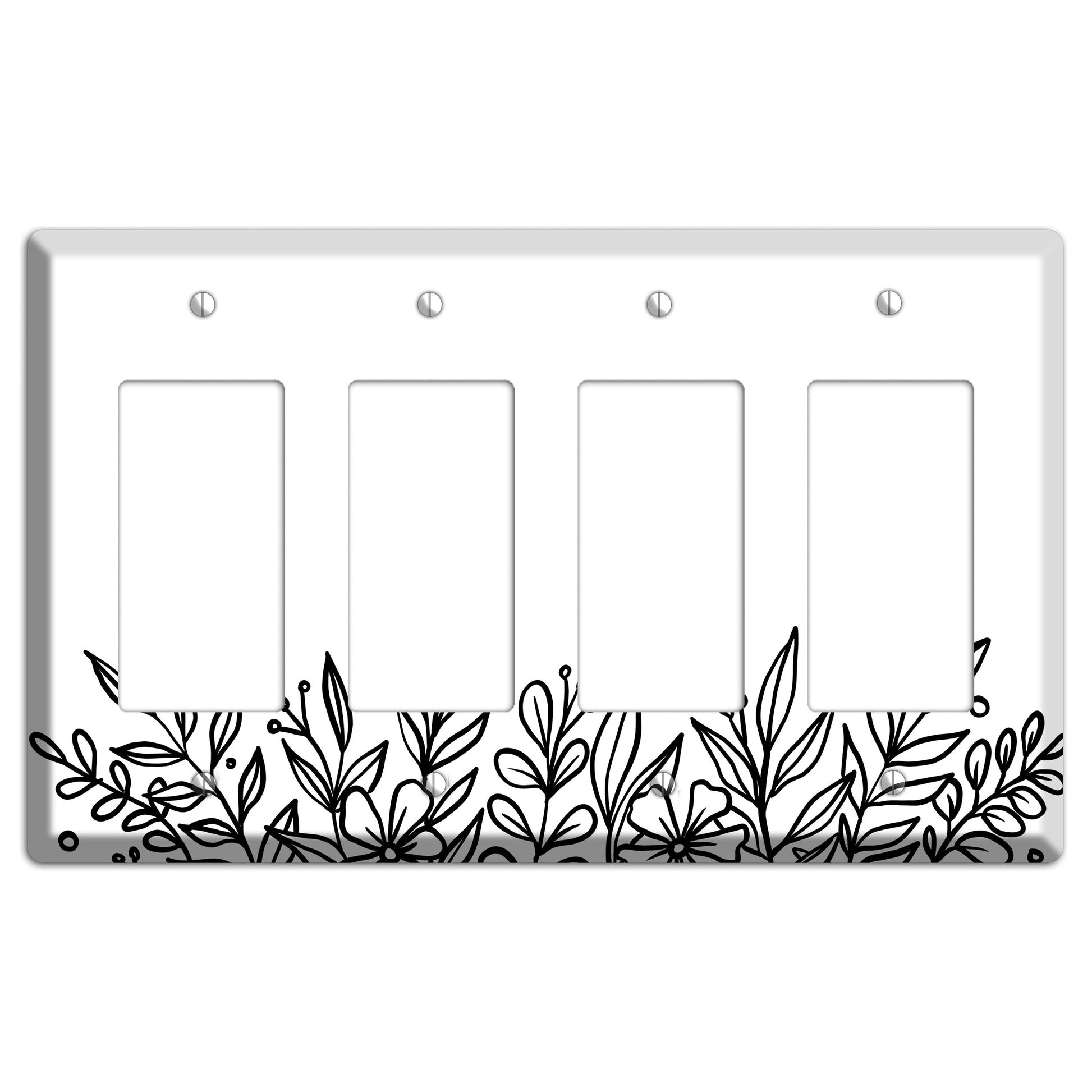 Hand-Drawn Floral 11 4 Rocker Wallplate
