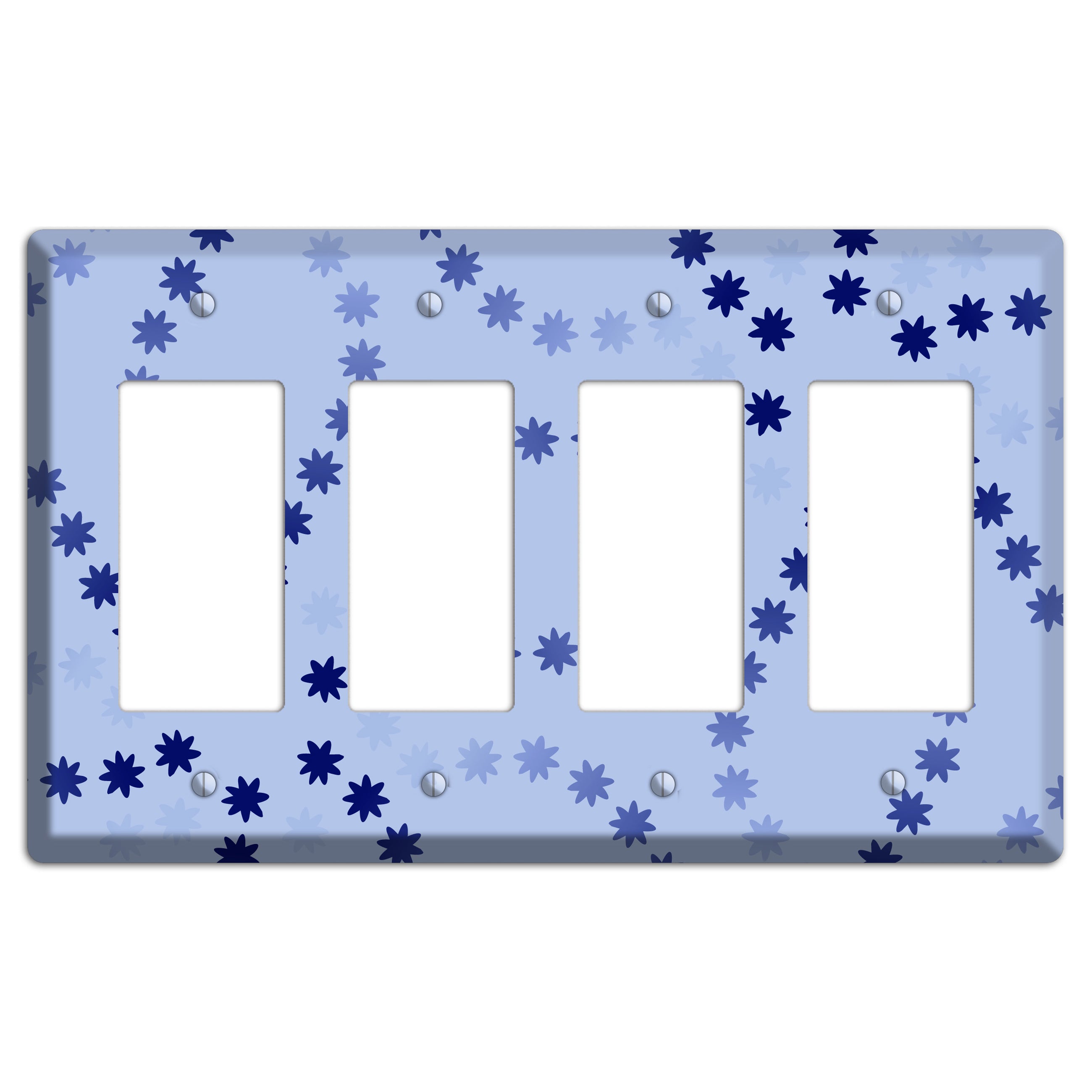 Periwinkle with Blue Constellation 4 Rocker Wallplate
