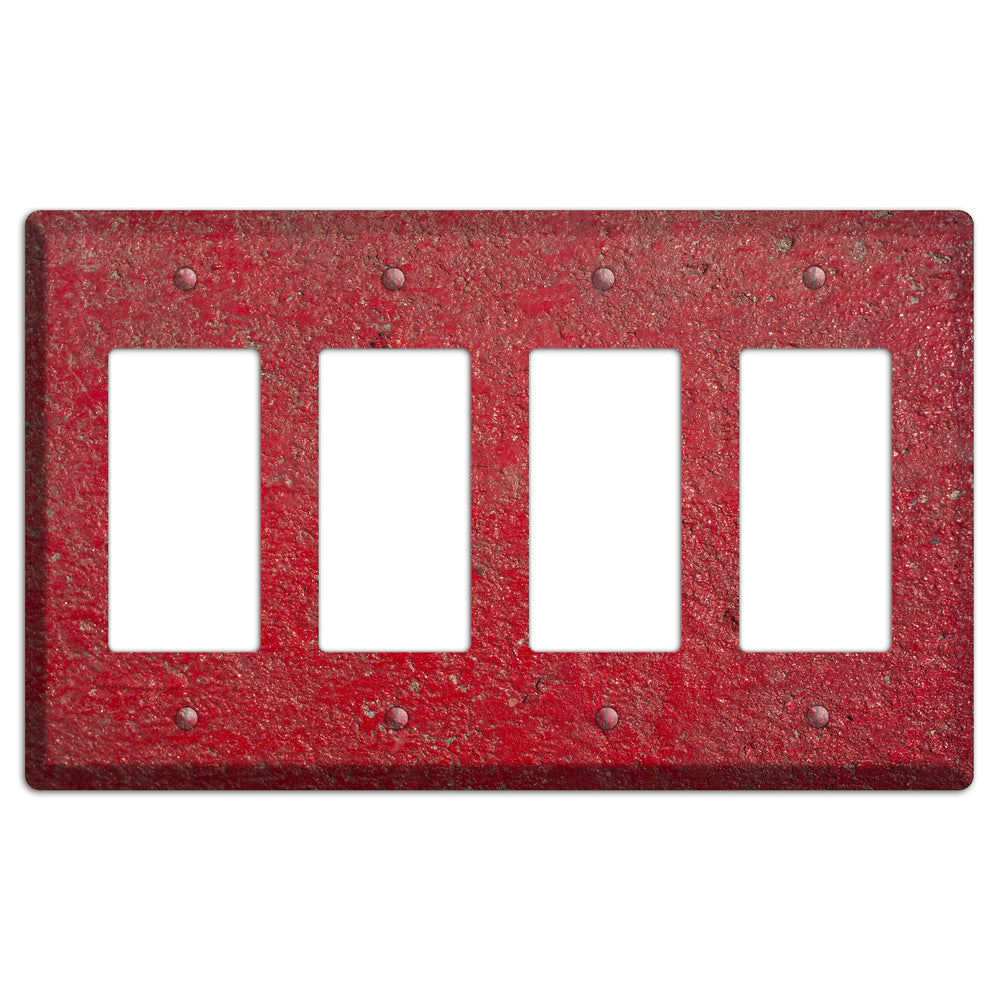Red Concrete 4 Rocker Wallplate