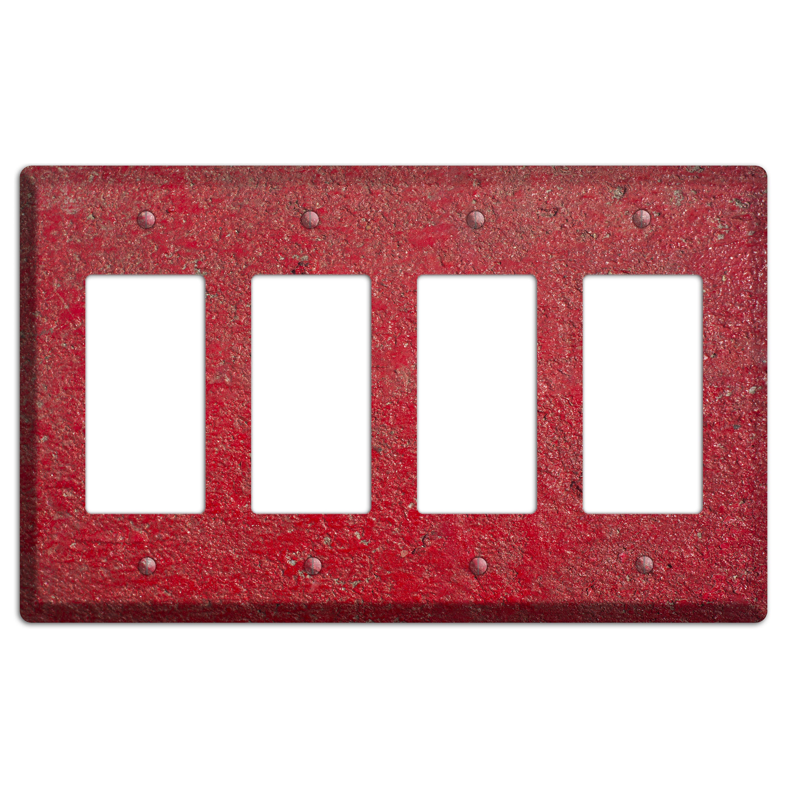 Red Concrete 4 Rocker Wallplate